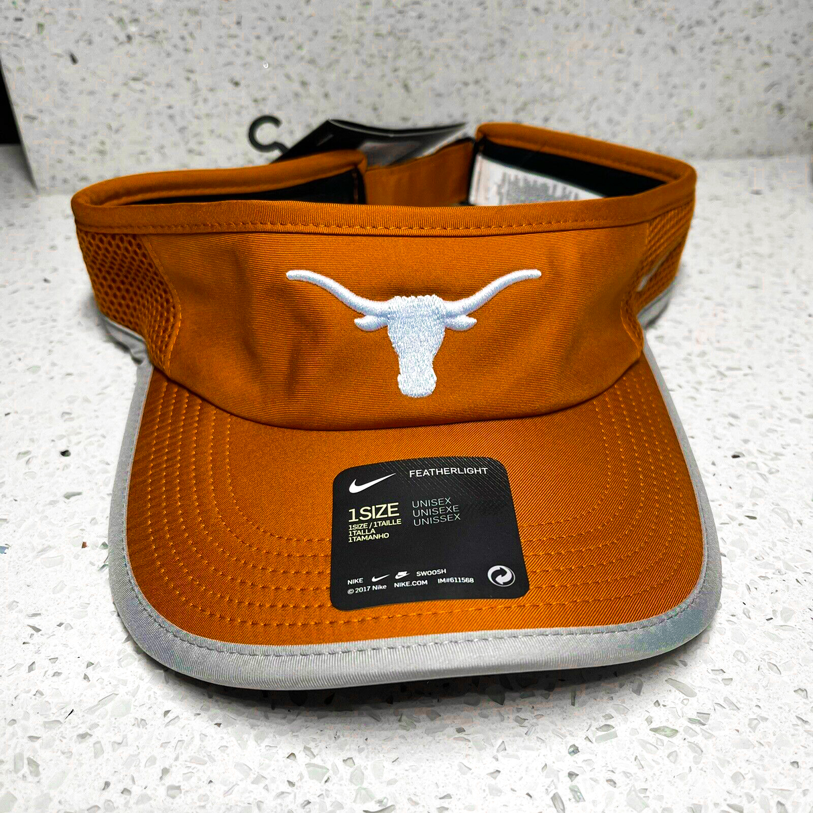 Texas Longhorns Nike Featherlight Orange Aerobill Visor DriFit Tennis