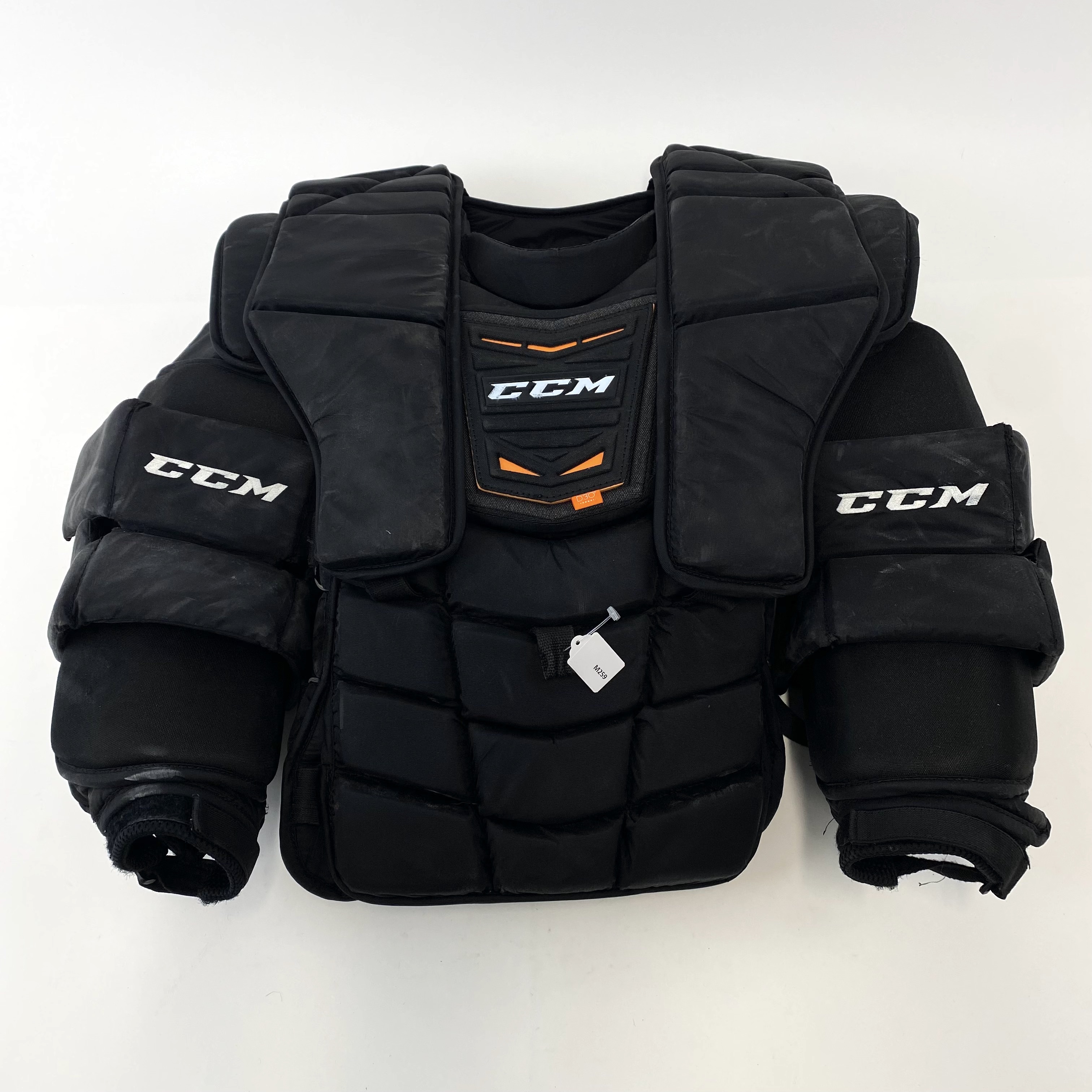 Used Black CCM Pro Stock Goalie Chest Protector Fit 2 M259