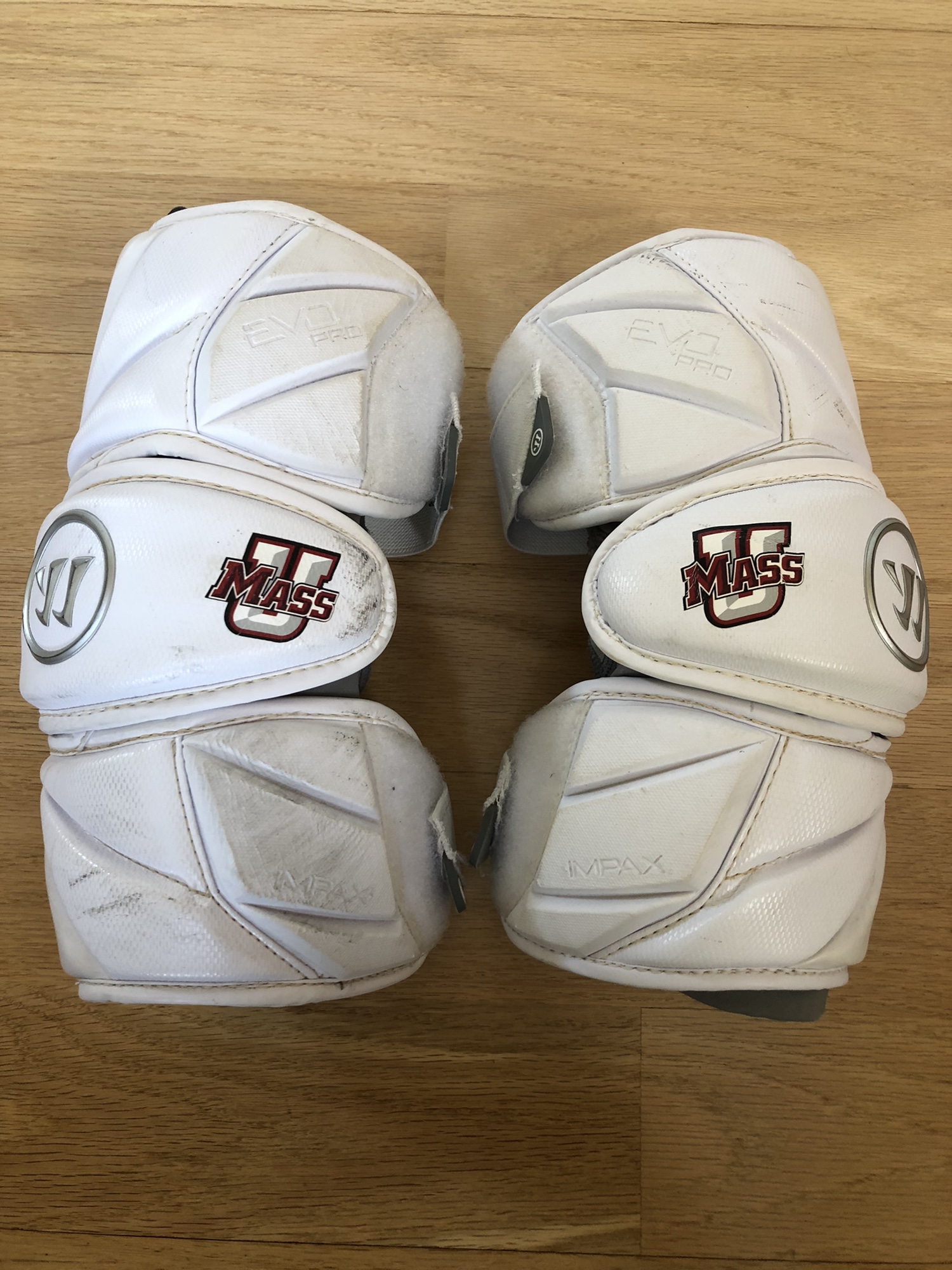 Used UMass Large Warrior Evo Pro Arm Pads SidelineSwap