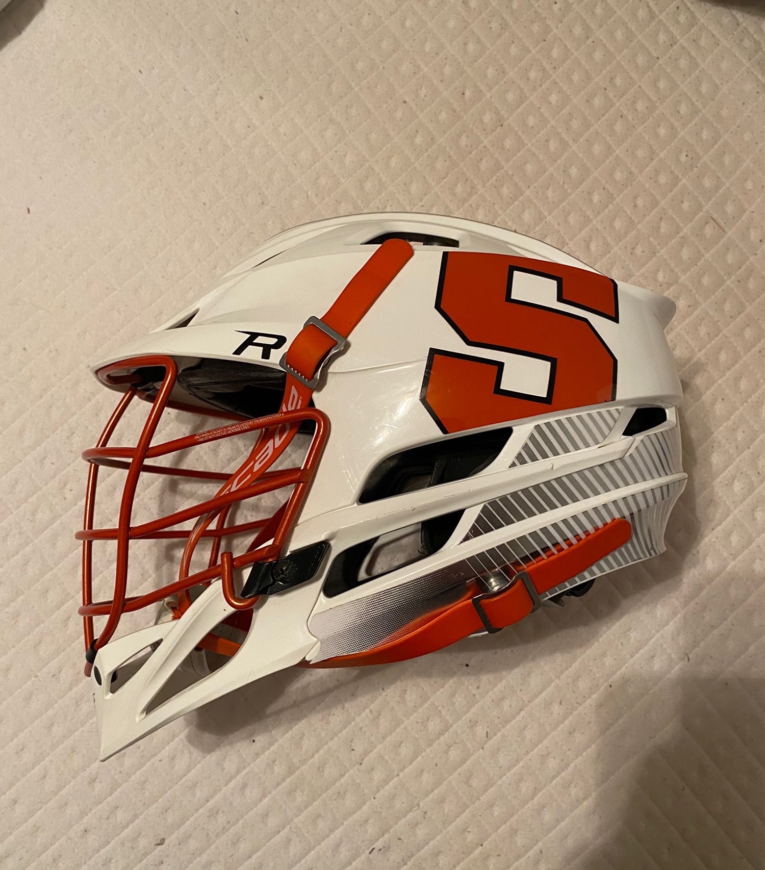 Syracuse Lacrosse White Cascade R Helmet SidelineSwap