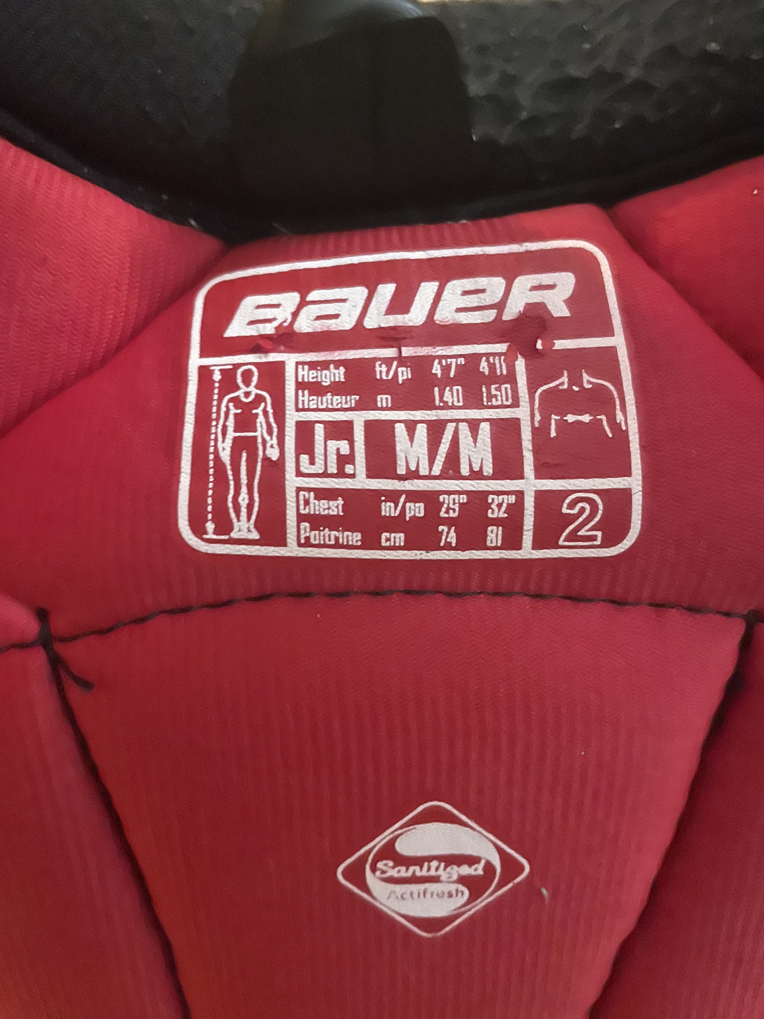 Junior Medium Bauer Vapor X800 Lite Shoulder Pads SidelineSwap