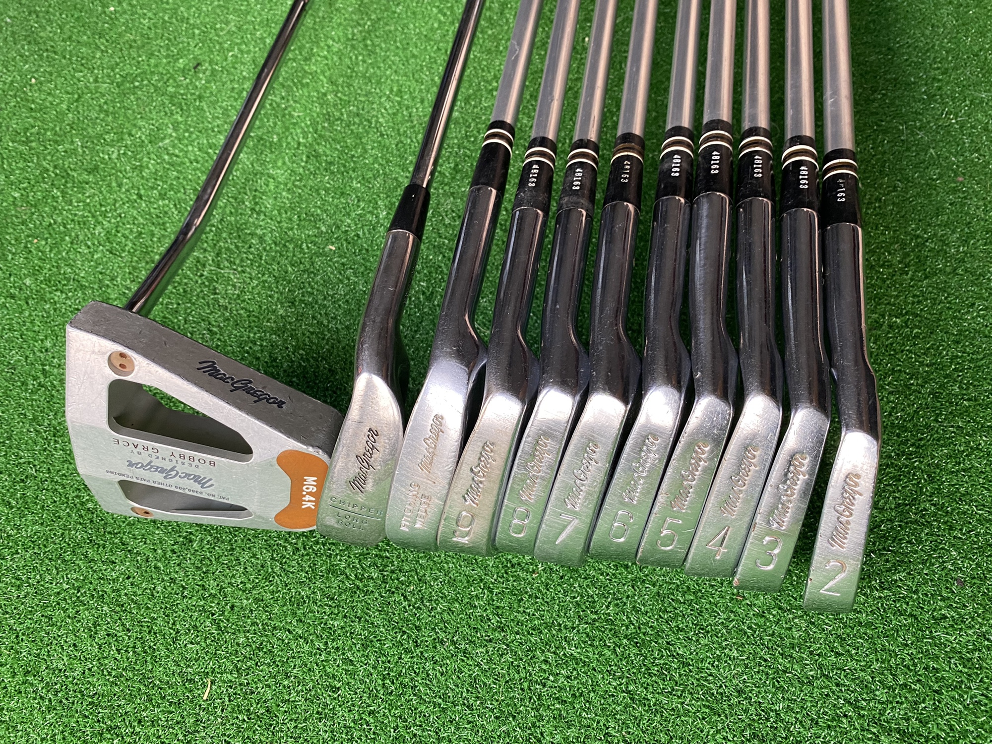 Macgregor registered MC A060 complete iron set 2PW with chipper and