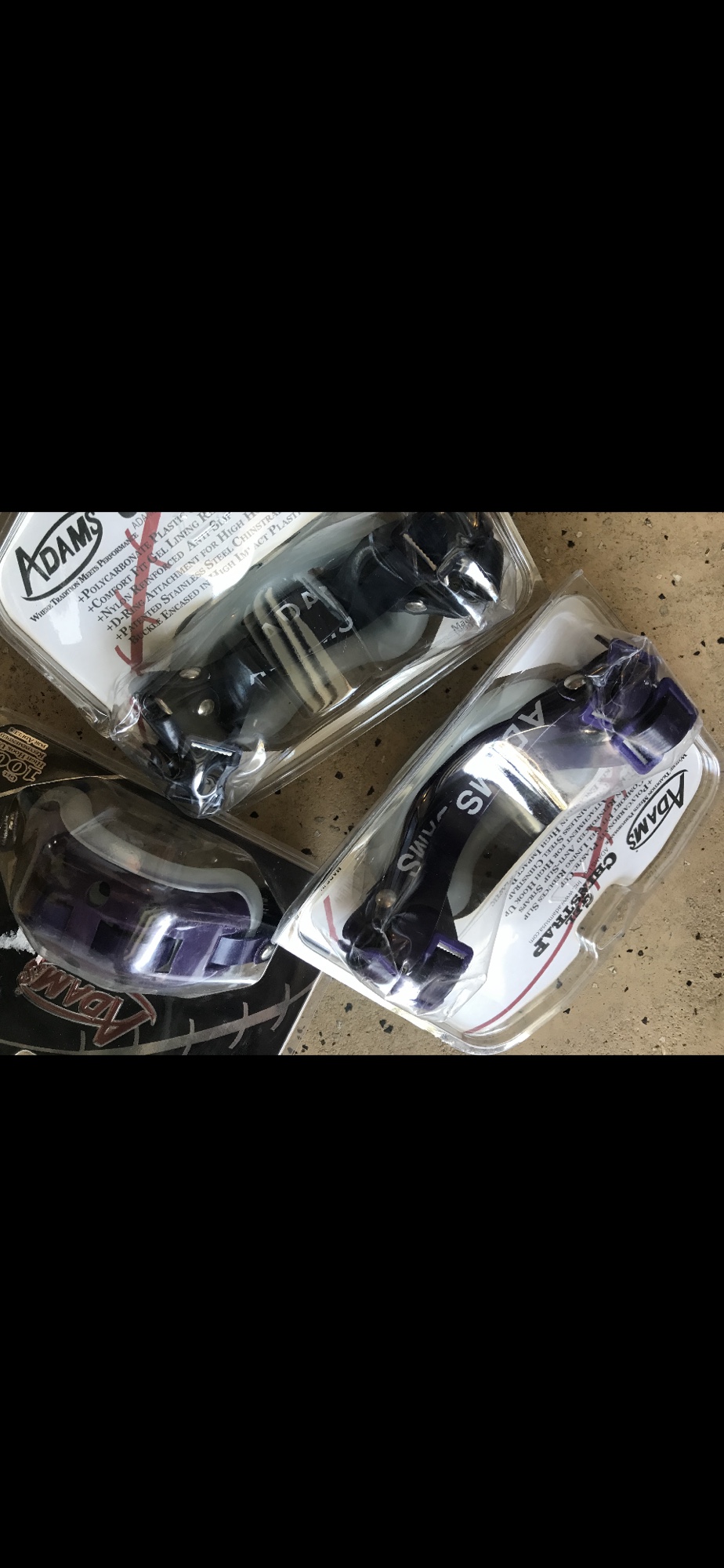 3 new football chin straps 4 point SidelineSwap