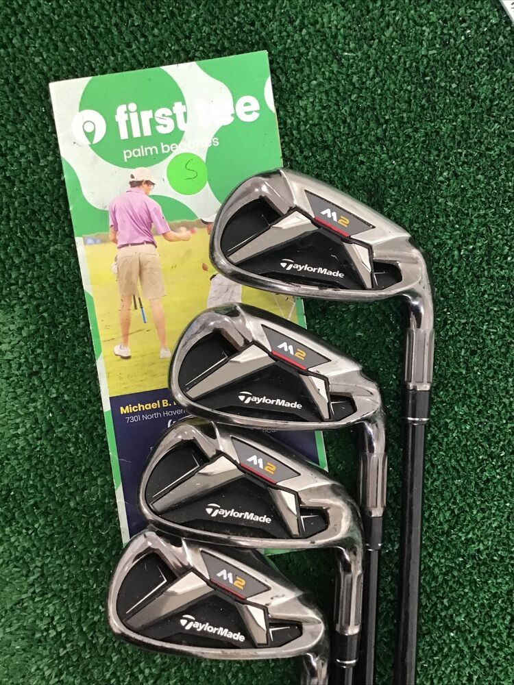 TaylorMade M2 Iron Set 8, 9, PW, AW With MFlex Seniors Graphite Shafts