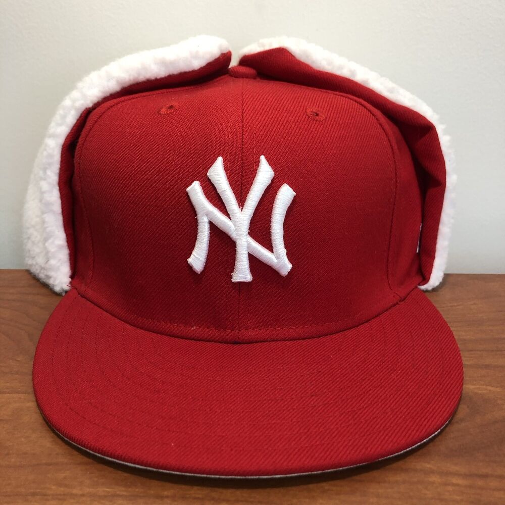 New York Yankees Hat Baseball Cap Fitted 7 5/8 New Era Vintage Winter