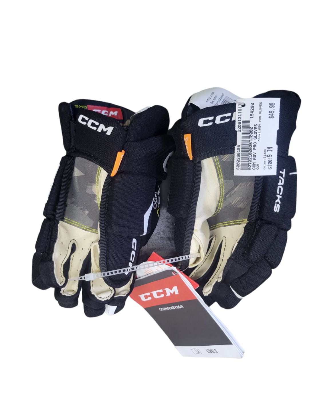 Used Ccm Asv Pro Gloves 9" Hockey Gloves SidelineSwap