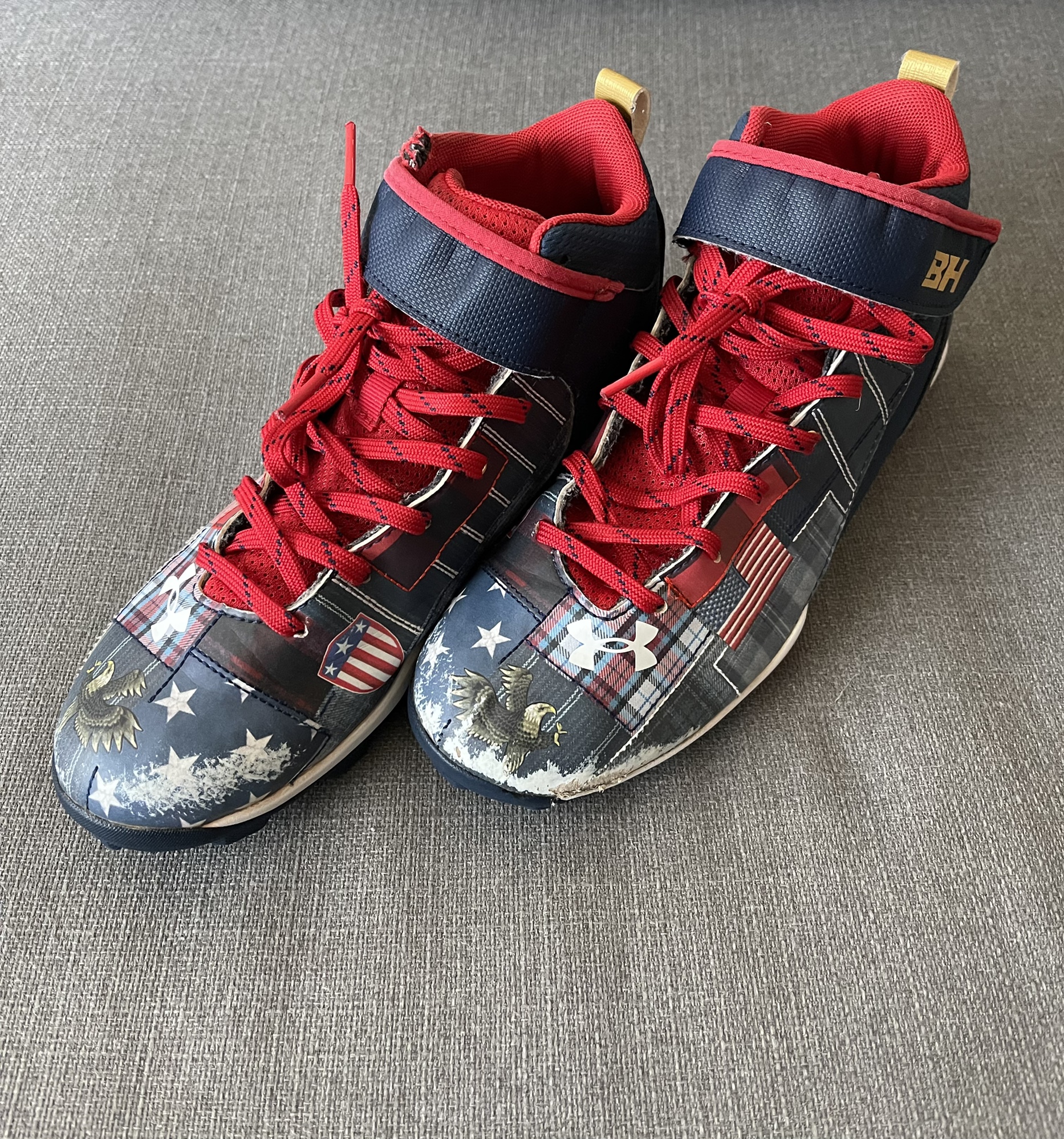 Under Armour USA American Flag Bryce Harper 6Y Youth Baseball Cleats