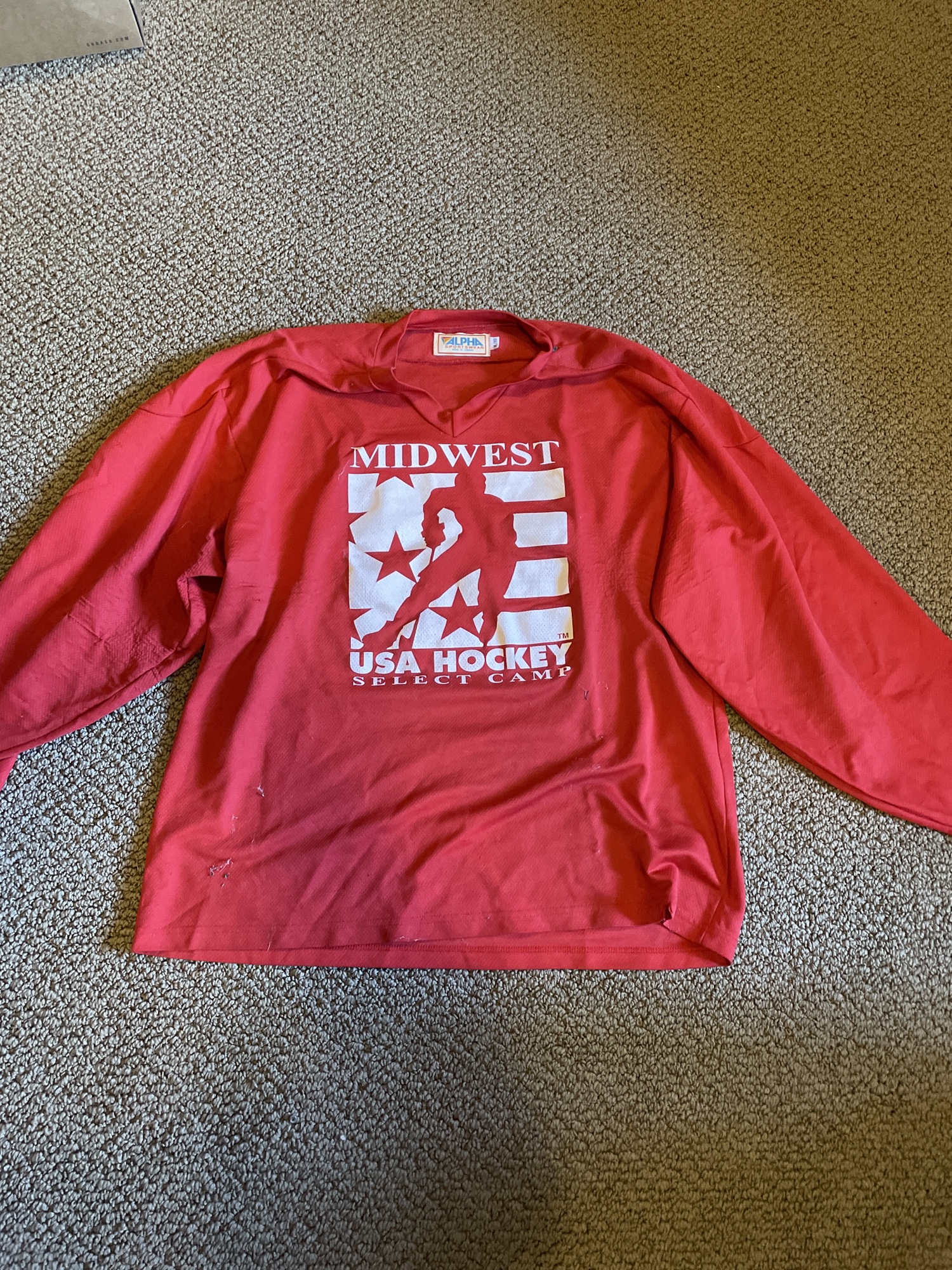 USA Hockey Select Camp Midwest Red Unisex Youth XL Jersey SidelineSwap