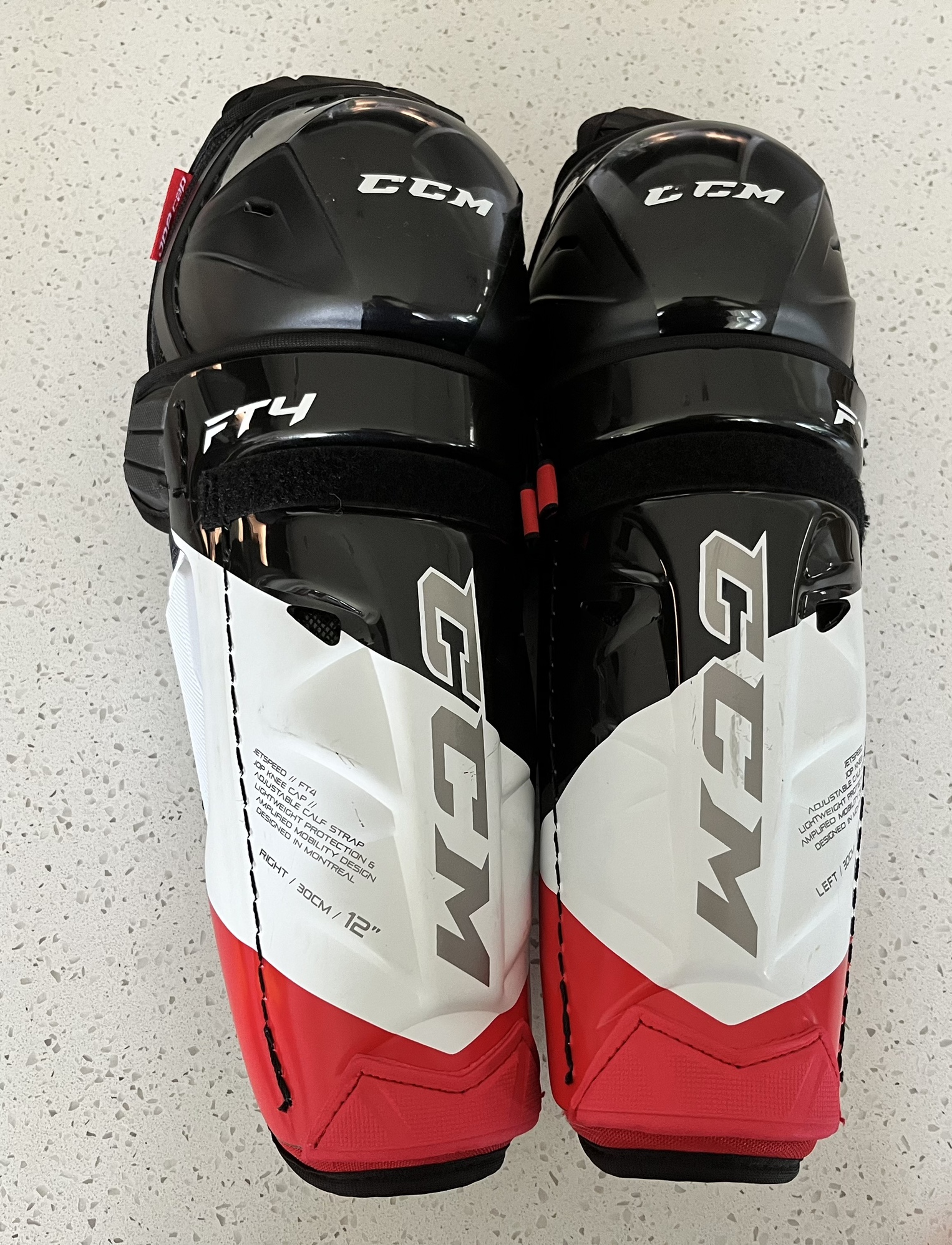 CCM JetSpeed FT4 Shin Pads 12” SidelineSwap