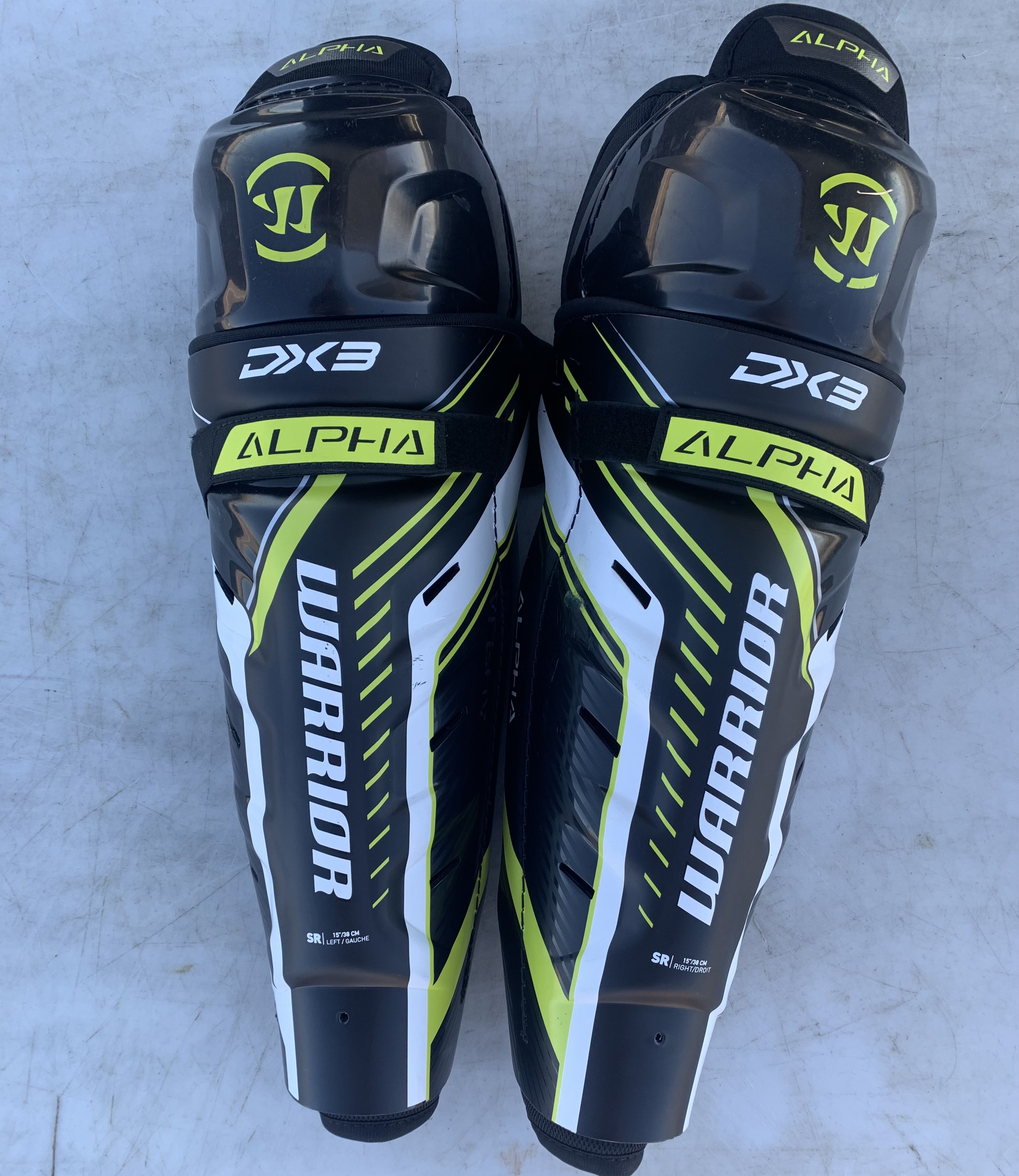 Used Warrior Alpha DX3 Shin Pads SidelineSwap