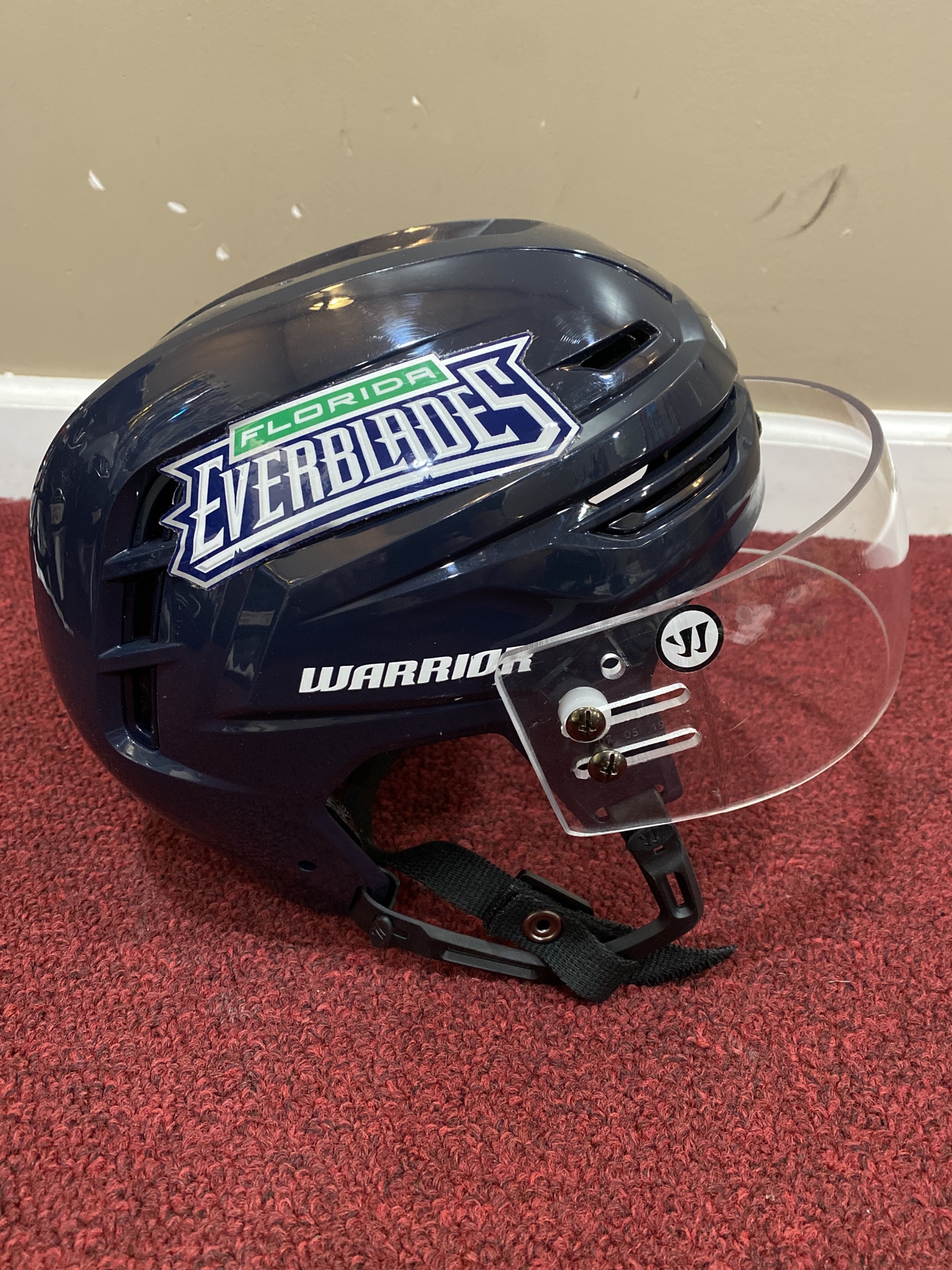 Florida Everblades Warrior Pro Stock Alpha One Pro Helmet Size Small