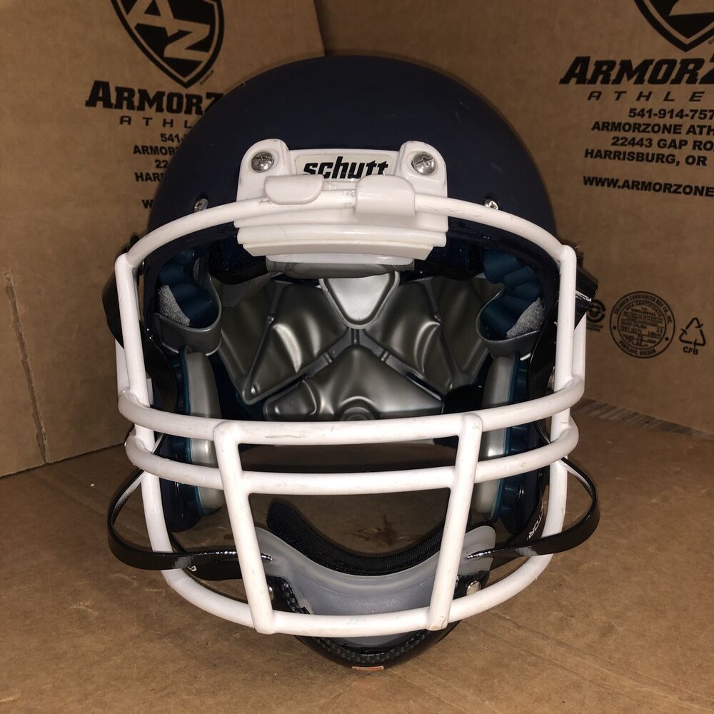 USED SCHUTT XP PRO ADULT FOOTBALL HELMET LARGE FLAT NAVY SidelineSwap