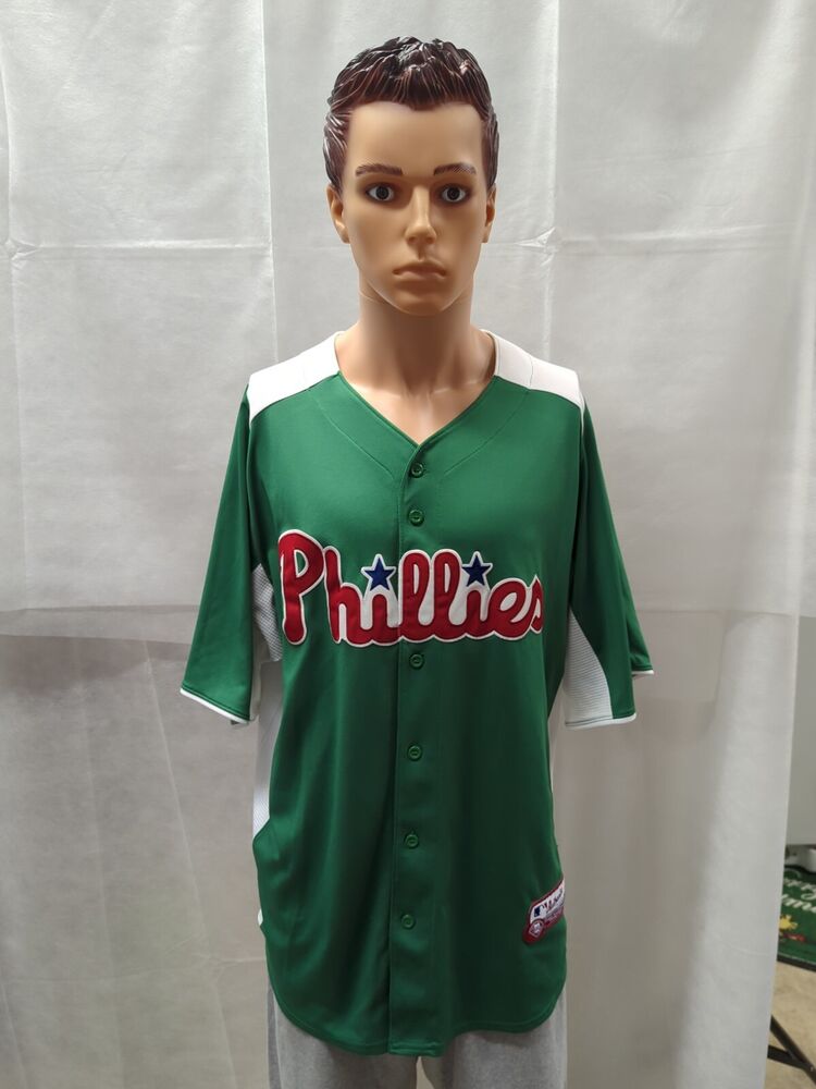 Philadelphia Phillies Majestic Green Jersey XL MLB SidelineSwap