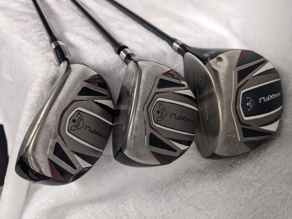 MaxFli Black Max Golf Set Right Hand Size 11 Clubs Plus Bag w/Stand and
