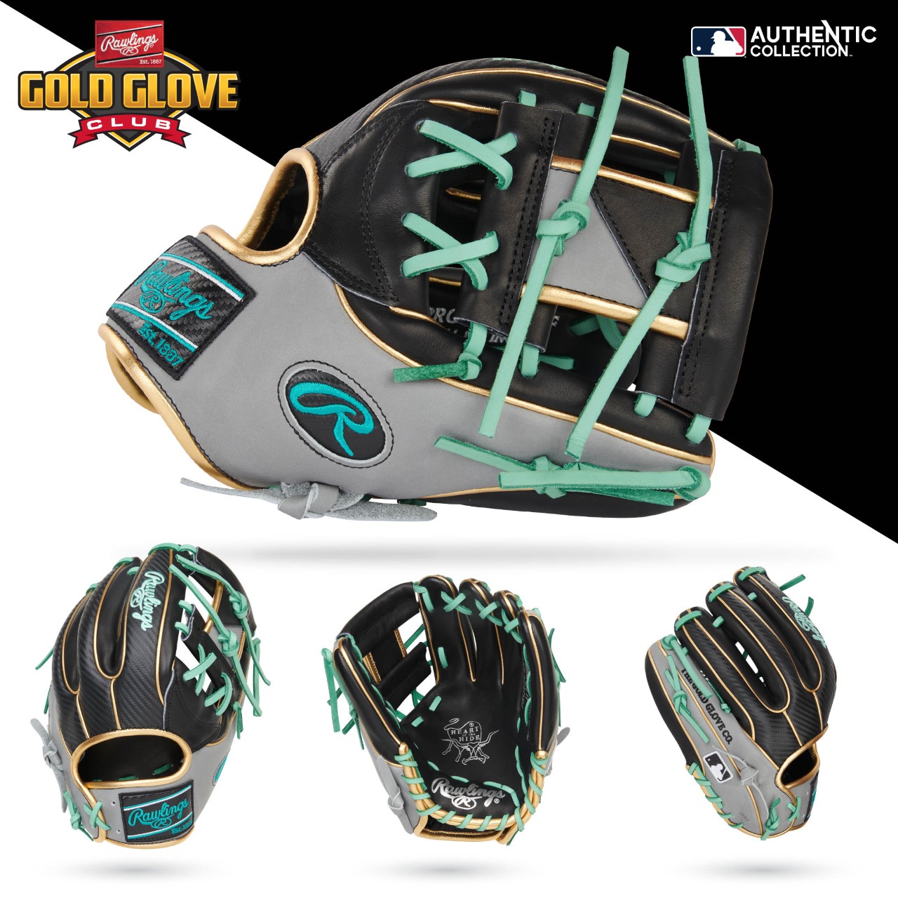 Custom 2022 April Gold Glove Club Rawlings Heart of the Hide 11.5 Inch PRO9342BCF FREE SHIPPING
