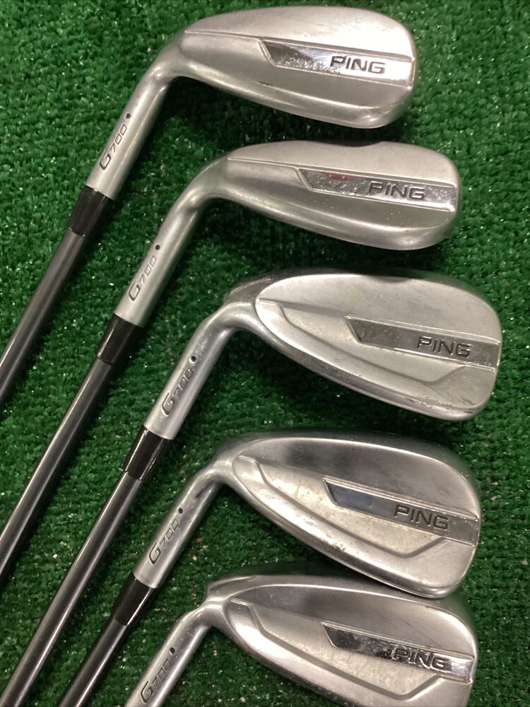 Ping G700 Iron Set 7PWSW Lite Flex Senior Graphite Shafts Left Handed