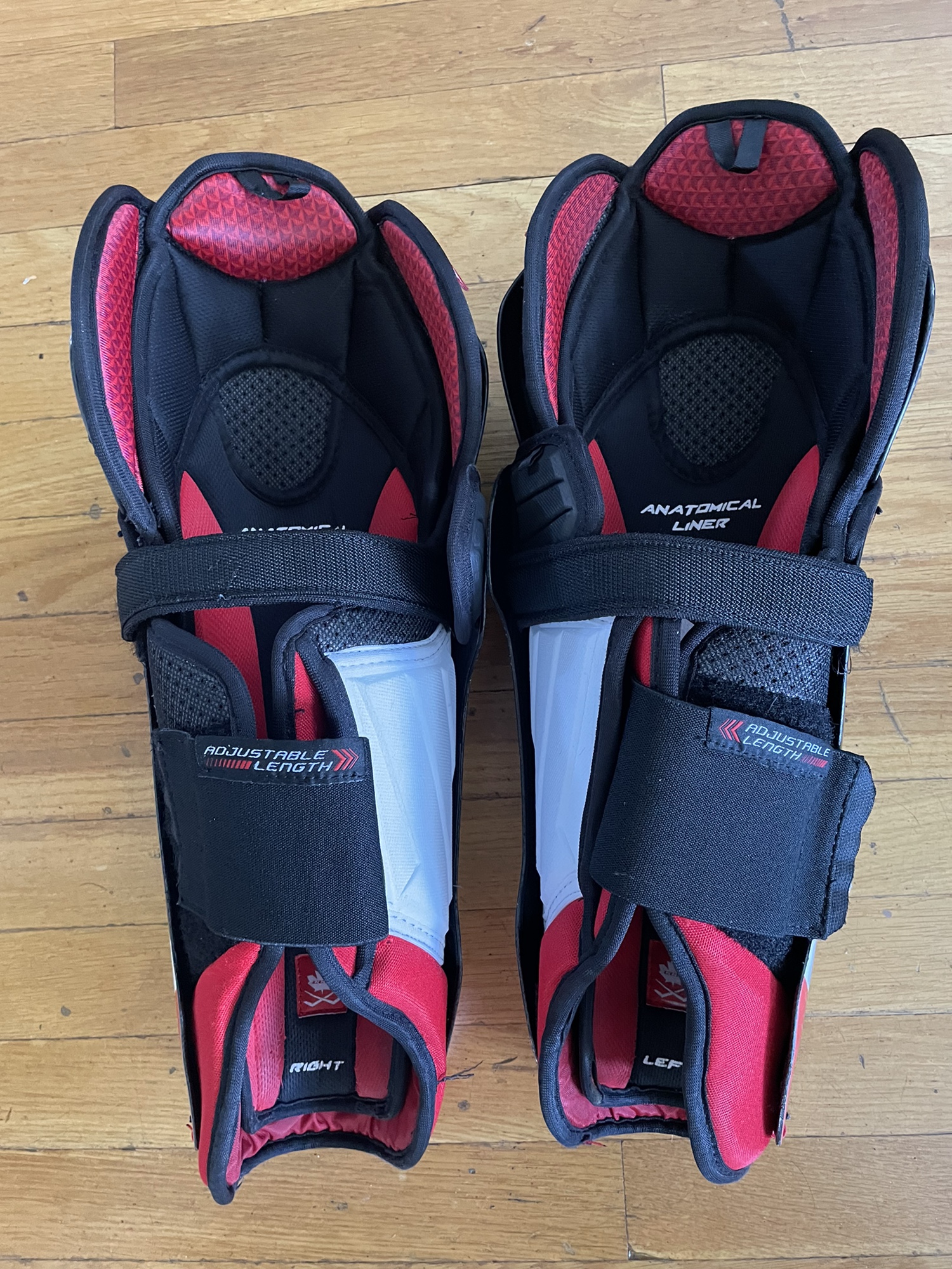 CCM JETSPEED FT4 HOCKEY SHIN GUARDS SENIOR SidelineSwap