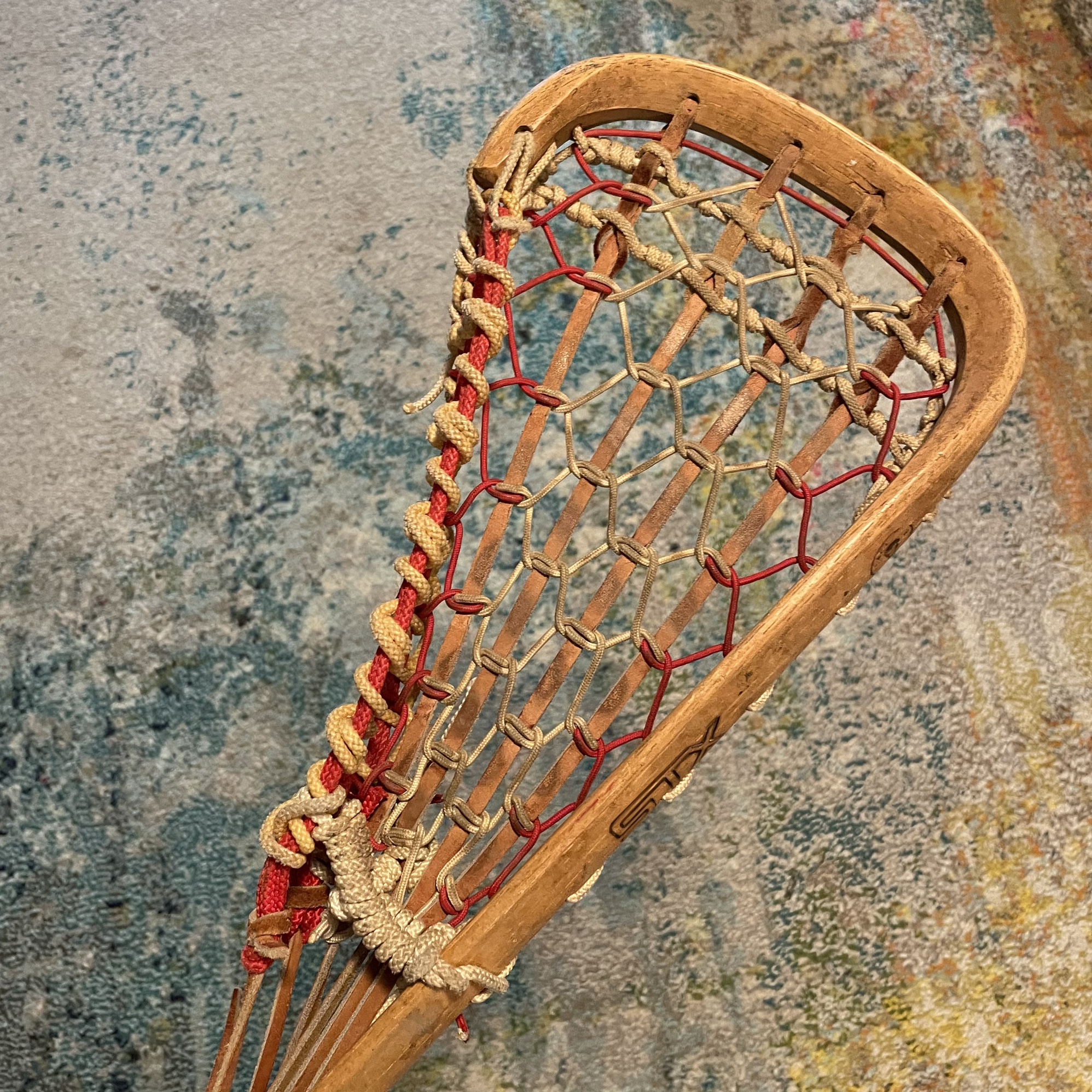 Vintage Wooden STX Lacrosse Stick “Red” SidelineSwap