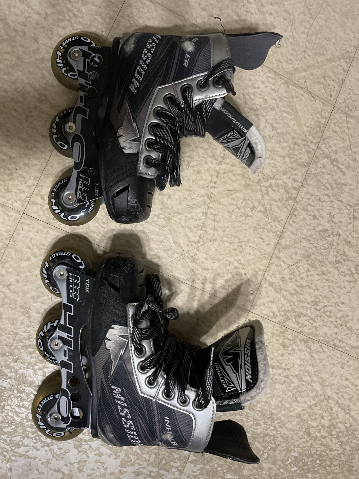 Used Mission Wide Width Size 12 Inhaler NLS6 Inline Skates SidelineSwap