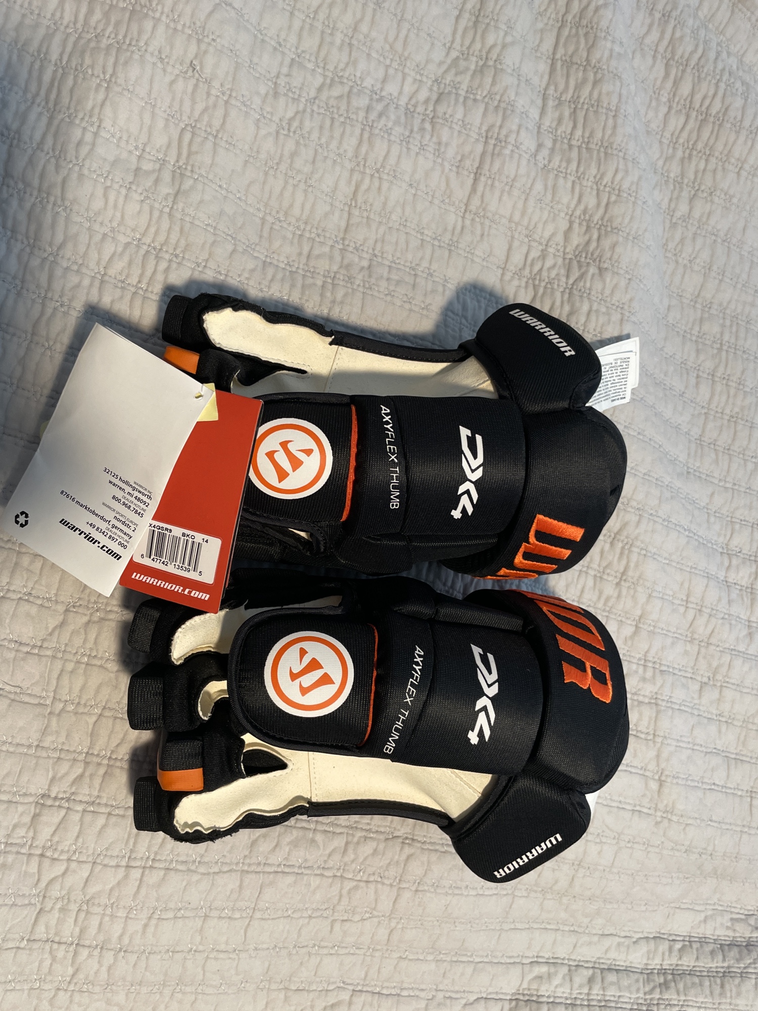 Black And Orange Hockey Gloves Size 14 SidelineSwap
