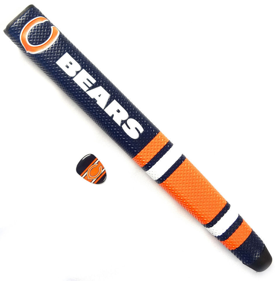 NEW Team Golf Chicago Bears Navy/Orange Jumbo Putter Grip w/Ball Marker SidelineSwap