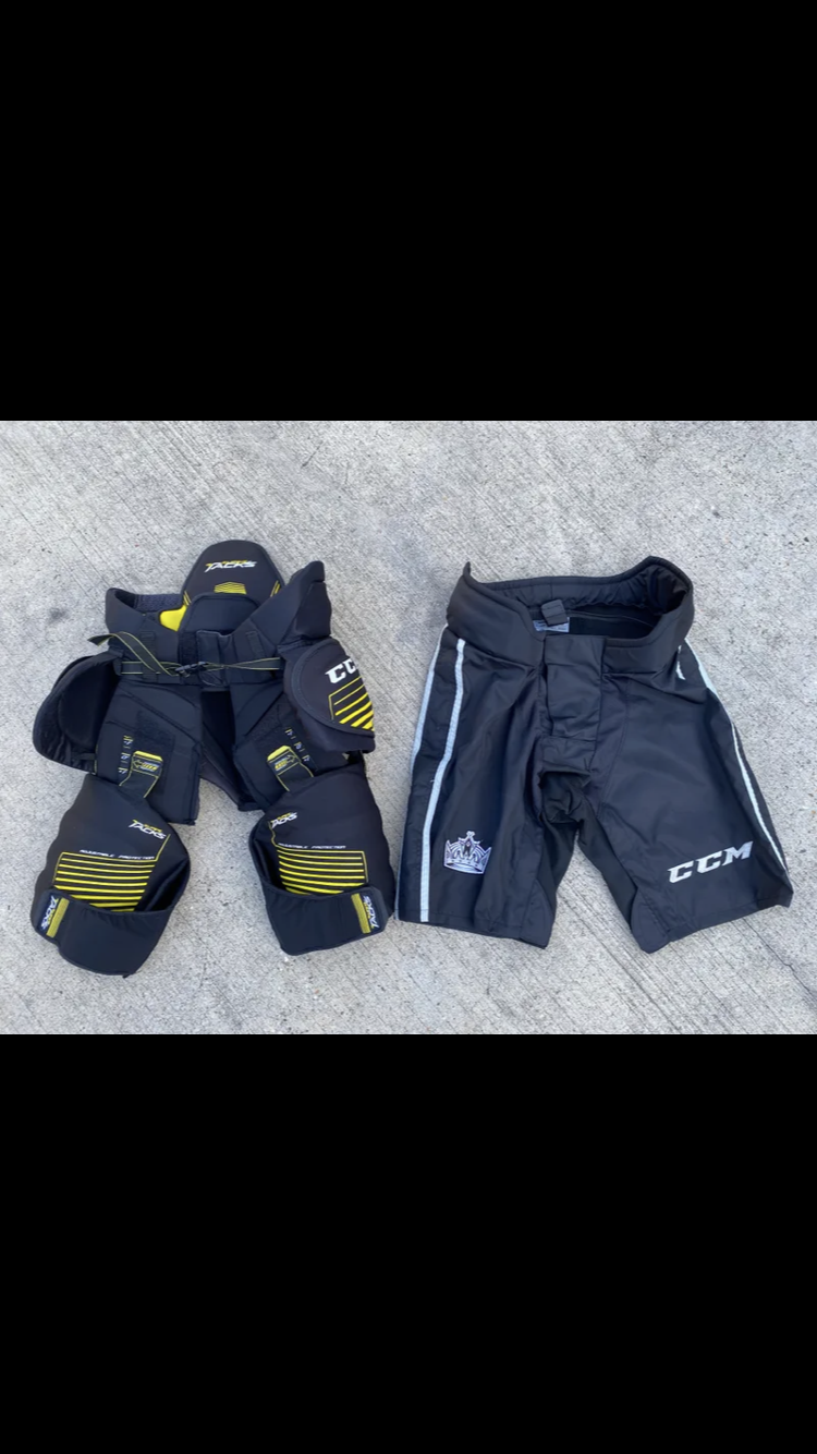 CCM Super Tacks Pro Stock Hockey Girdle Large & LA Kings Shell 8383