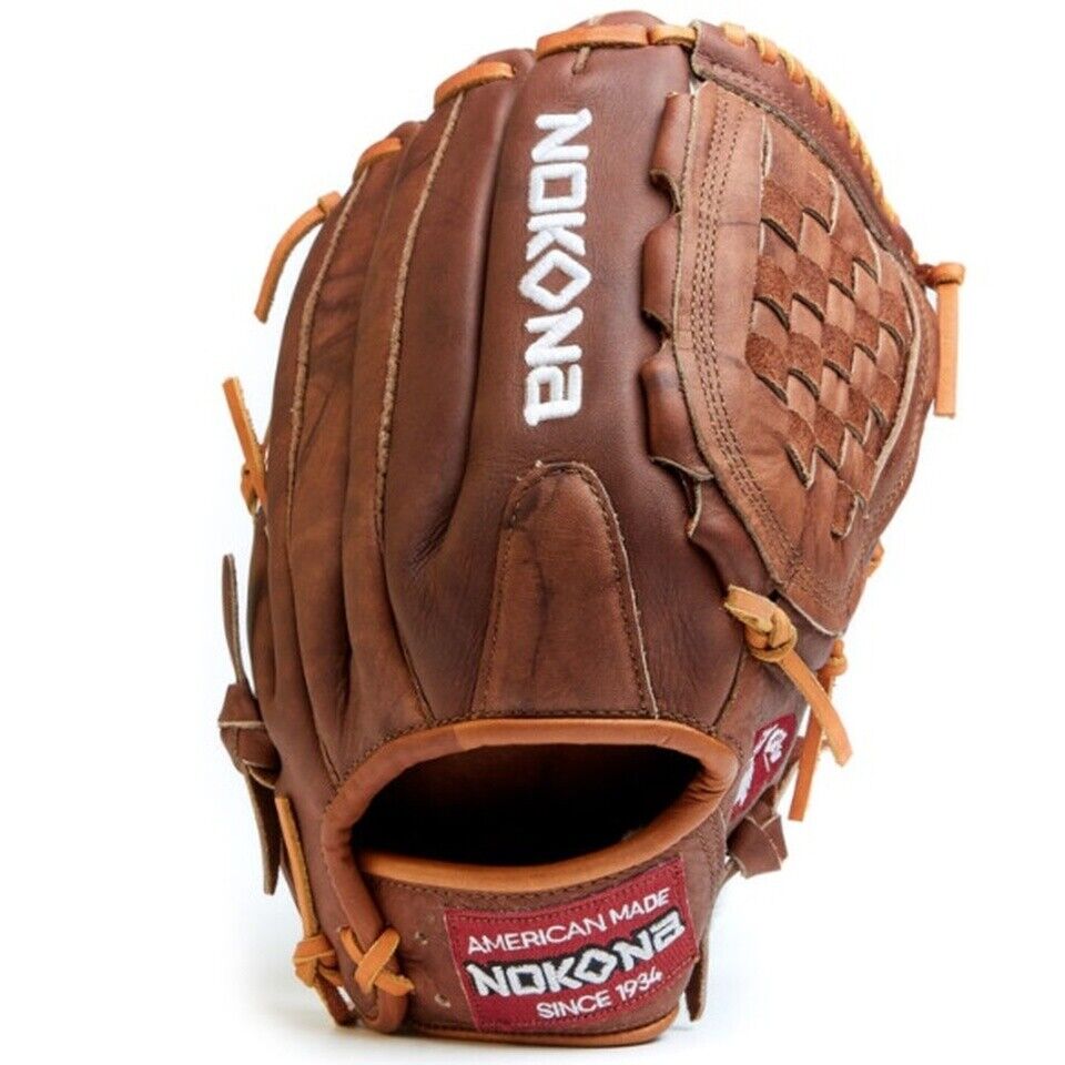 W1300CRightHandThrow Nokona Walnut Softball Glove 13 inch Right Hand
