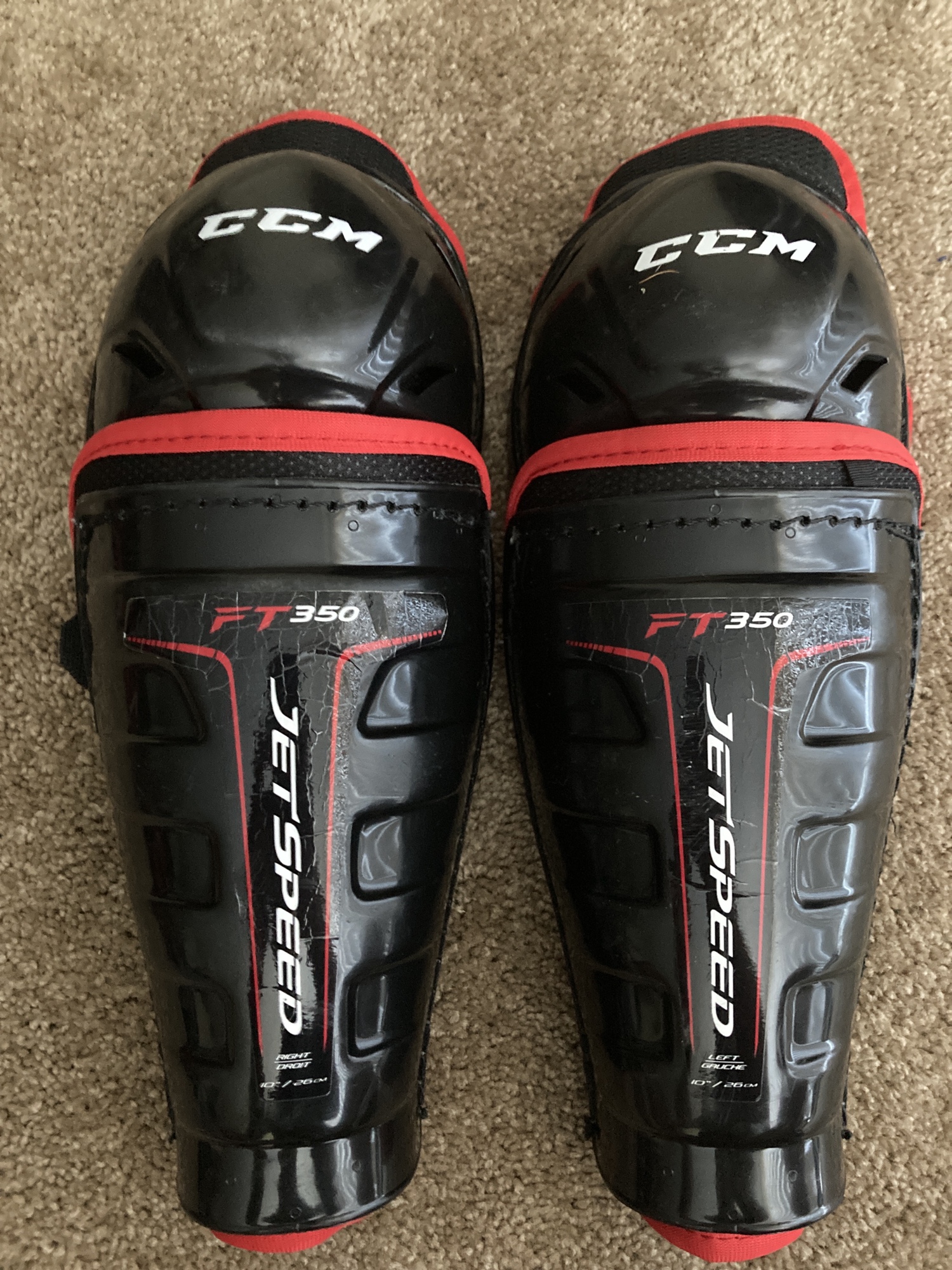 CCM JetSpeed FT350 Shin Pads SidelineSwap