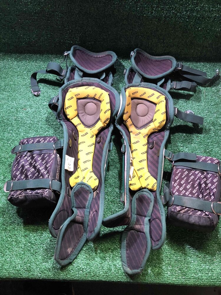 Green Easton 14" Catcher's Shin Guards SidelineSwap