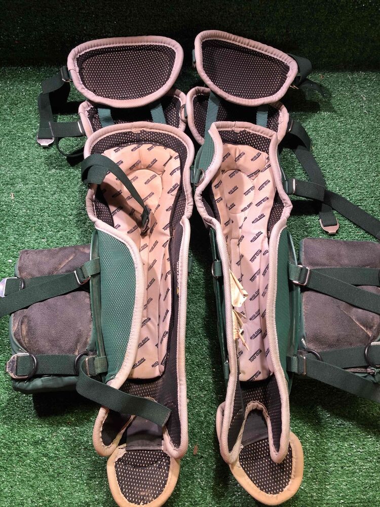 Green Easton 14" Catcher's Shin Guards SidelineSwap