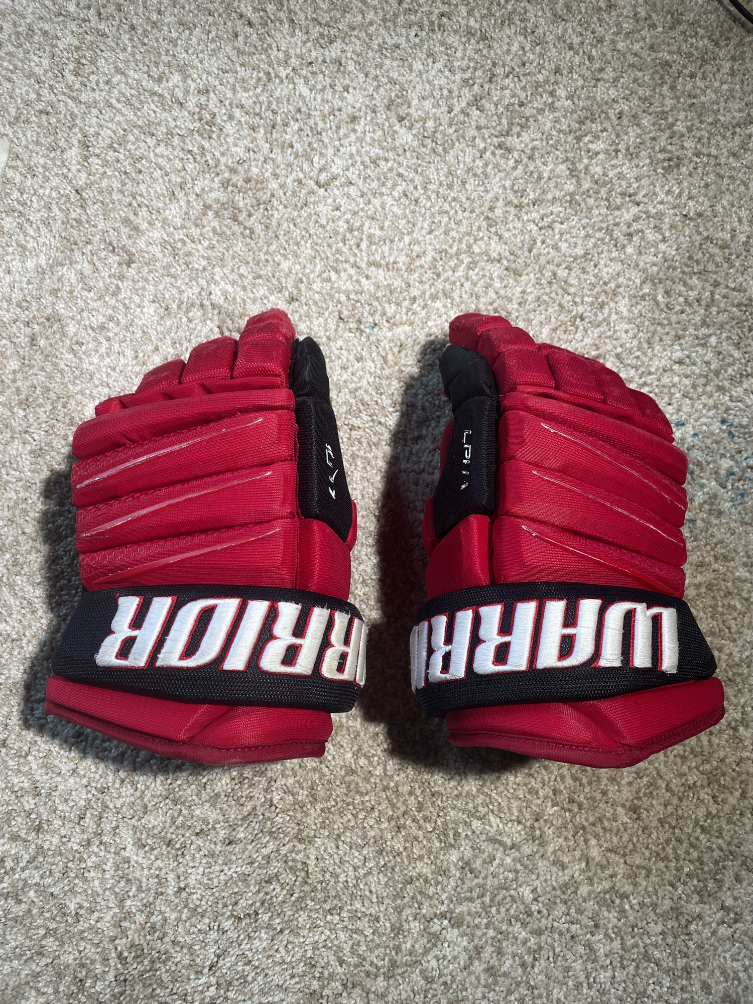 Warrior 13" Pro Stock Alpha QX Gloves Carolina Hurricanes SidelineSwap