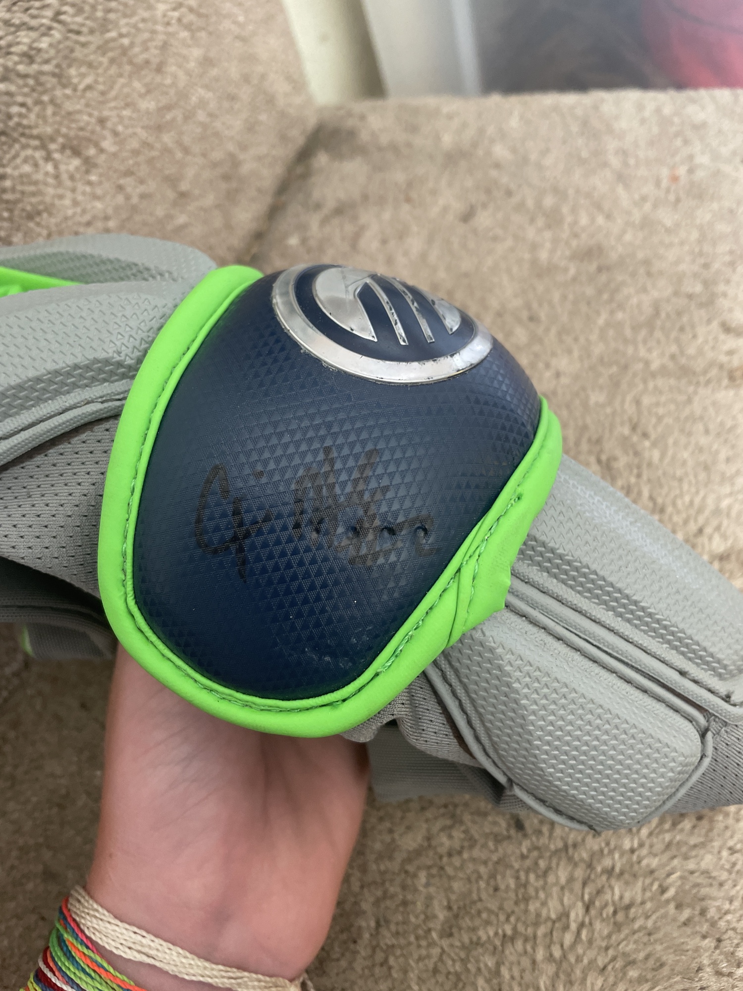 Colin Headlock Game Used And Signed Large Maverik Rome Elbow Pads