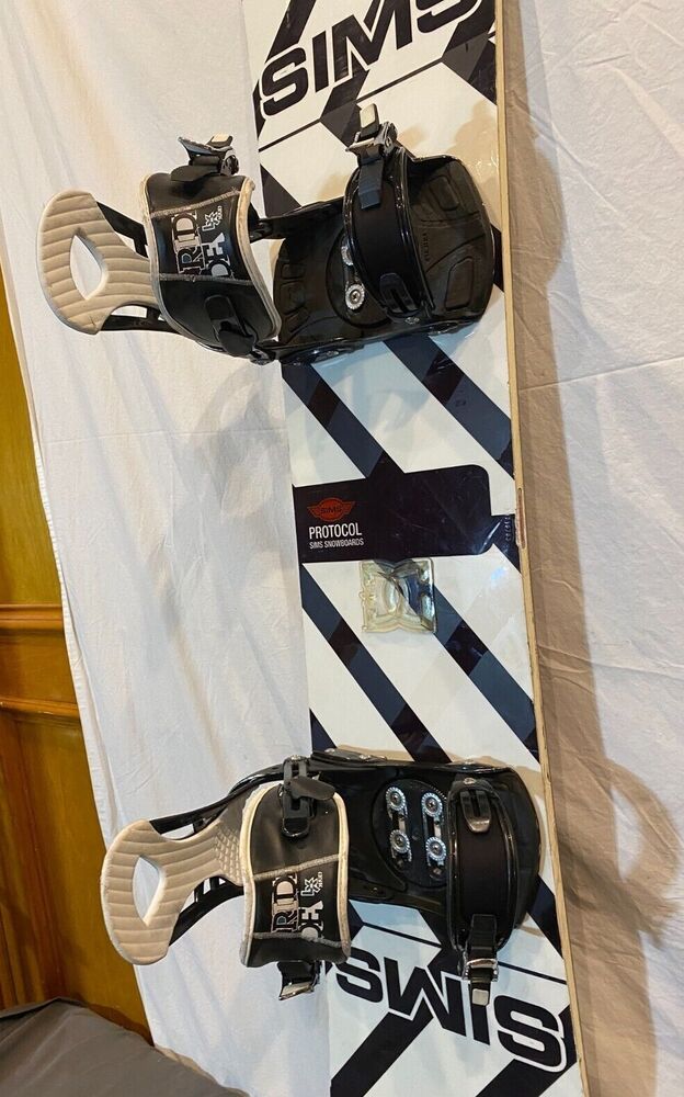 SIMS Protocol 154cm TwinTip AllMountain Snowboard RIDE LX Bindings Medium SidelineSwap