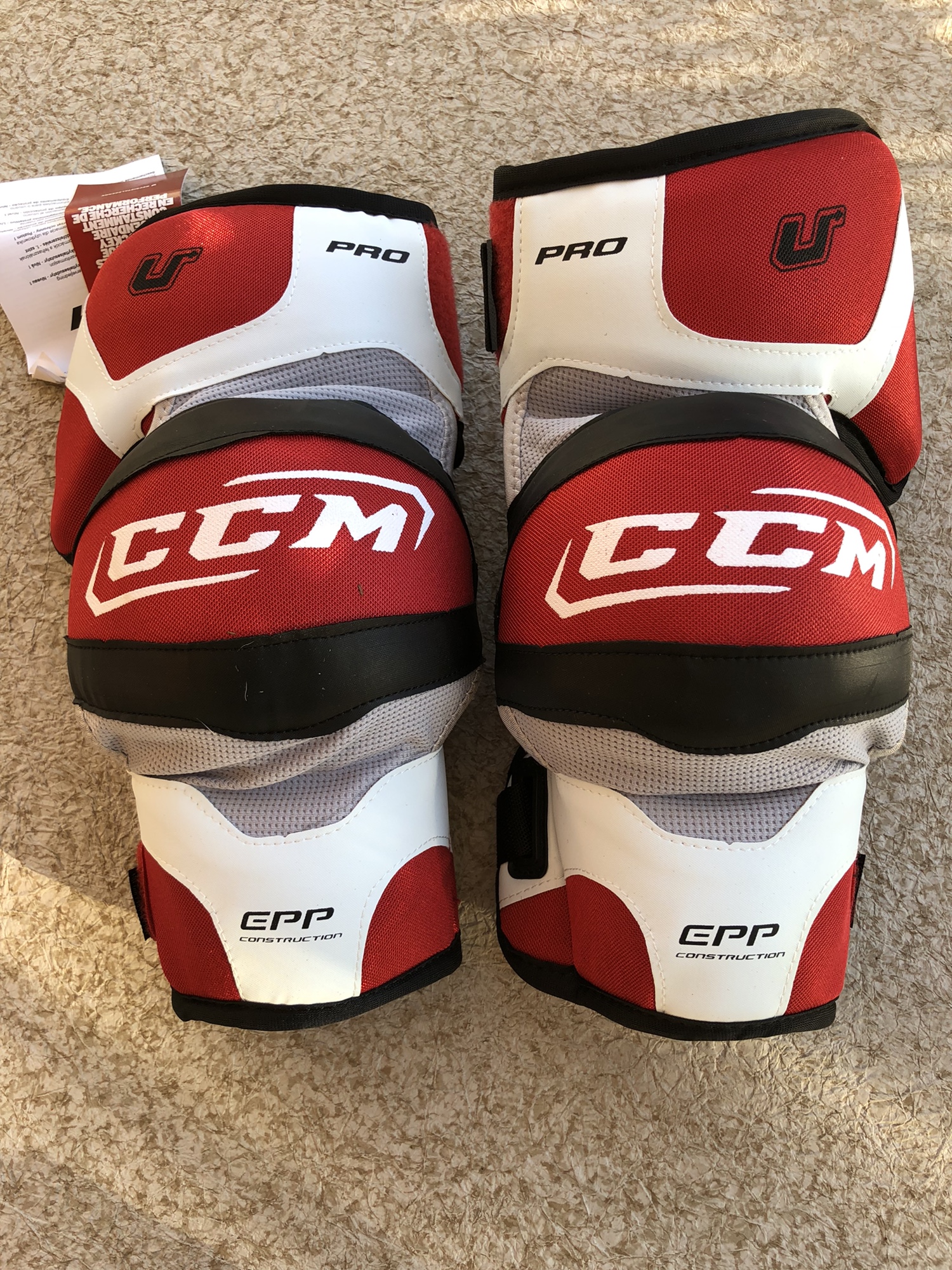 New LARGE CCM CCM U+PRONHL Elbow Pads Pro Stock SidelineSwap