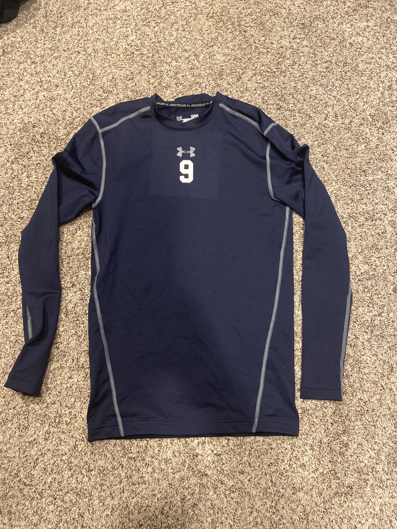 Navy Lacrosse Long Sleeve Compression Shirt SidelineSwap