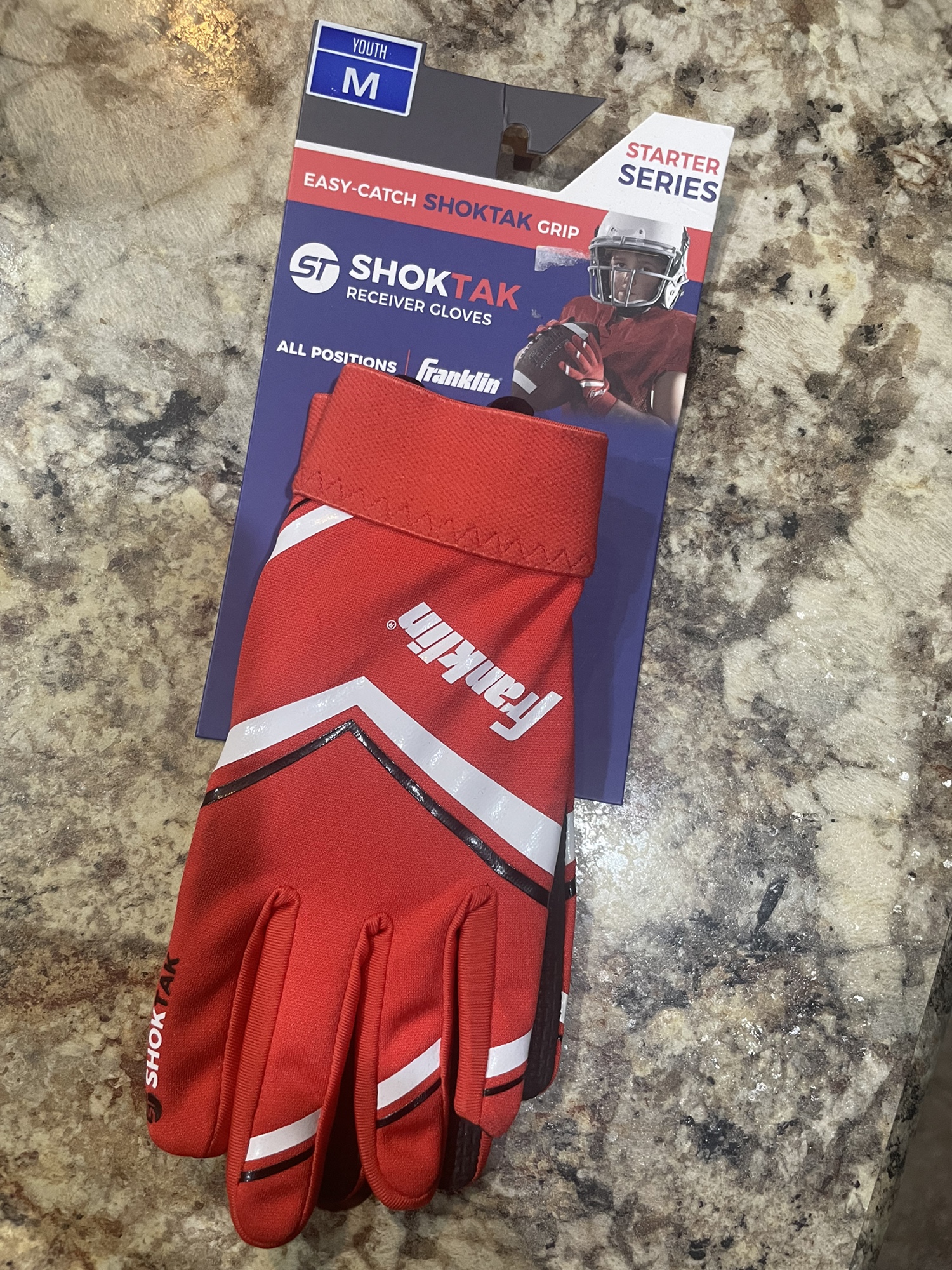 Franklin Shoktak Youth Football Gloves SidelineSwap