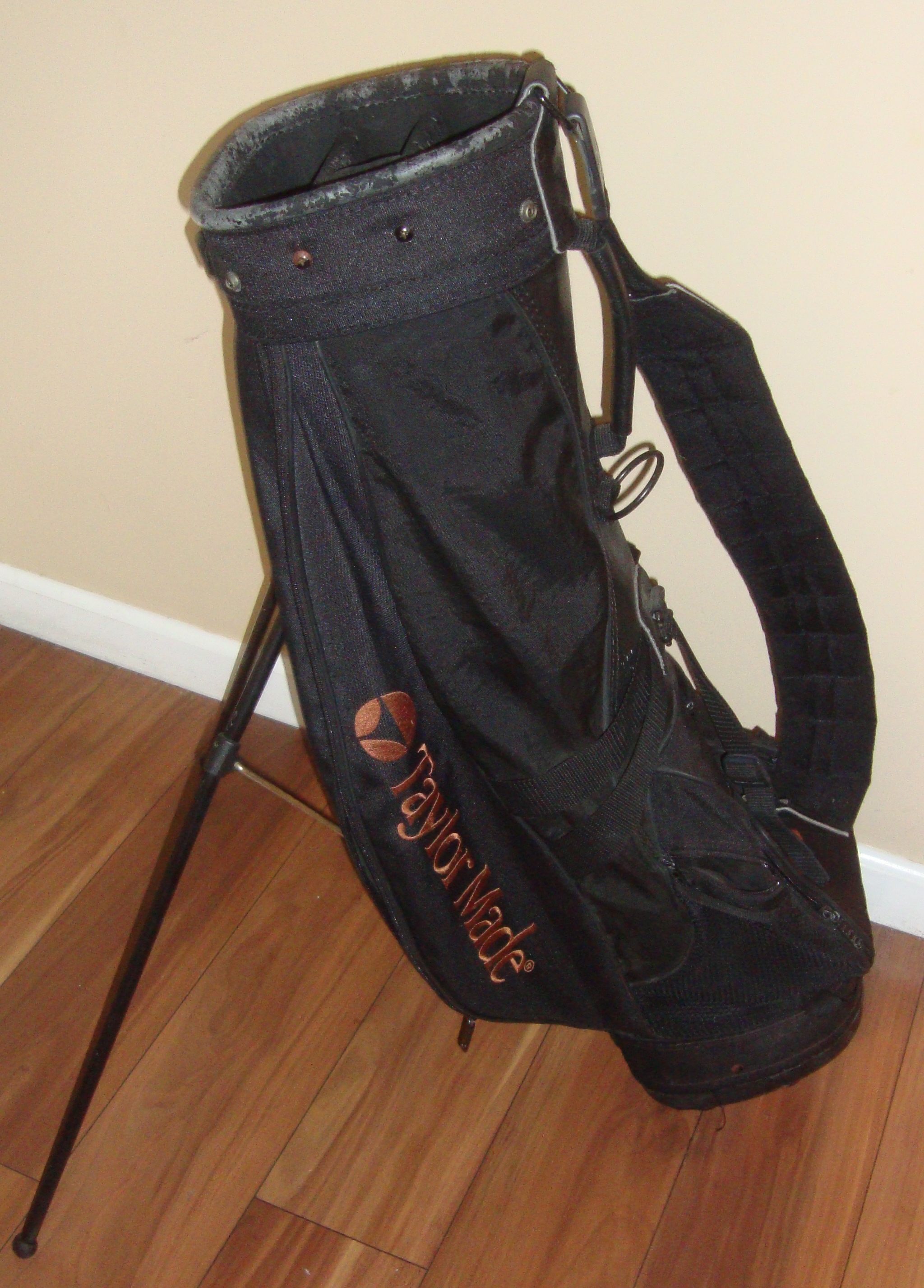 Vintage Taylormade Golf Bag Stand Carry Classic Copper 4 Top Divider