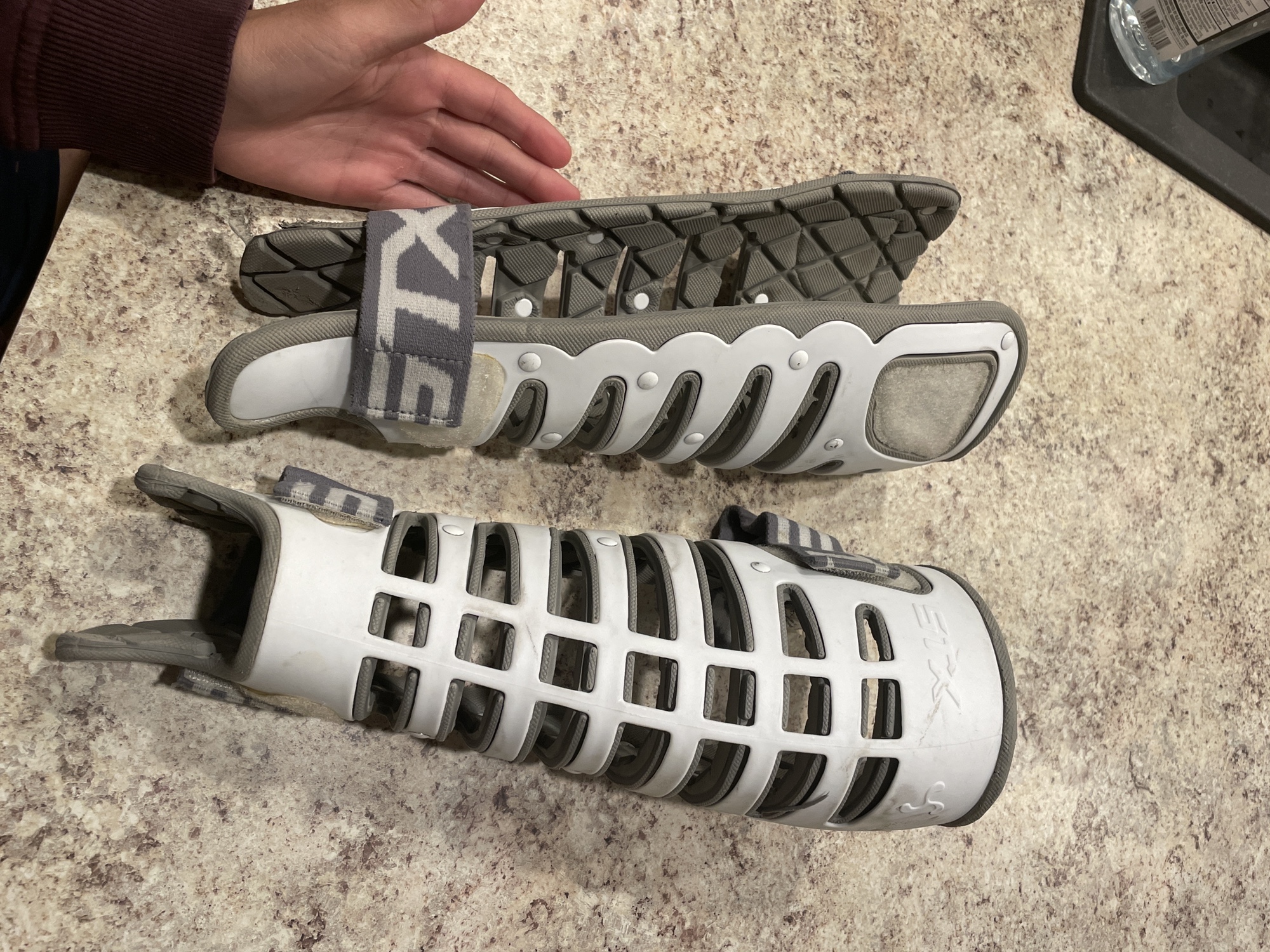 Stx medium lacrosse goalie shin guards SidelineSwap