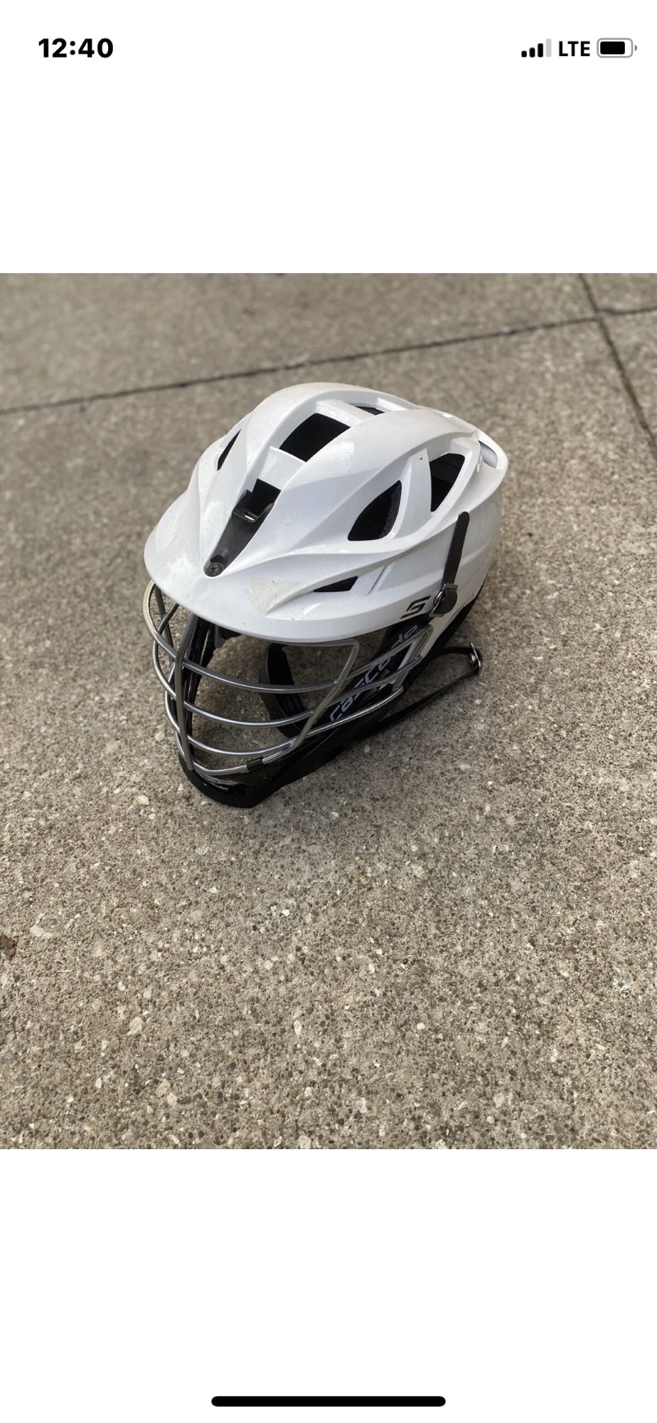 WHITE LACROSSE CASCADE S helmet lax adjustable SidelineSwap