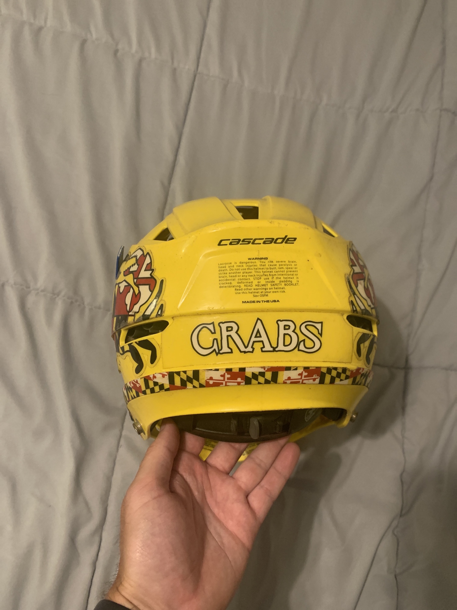 RARE VINTAGE Crabs Lacrosse Team Issued Player's Cascade CPXR Helmet