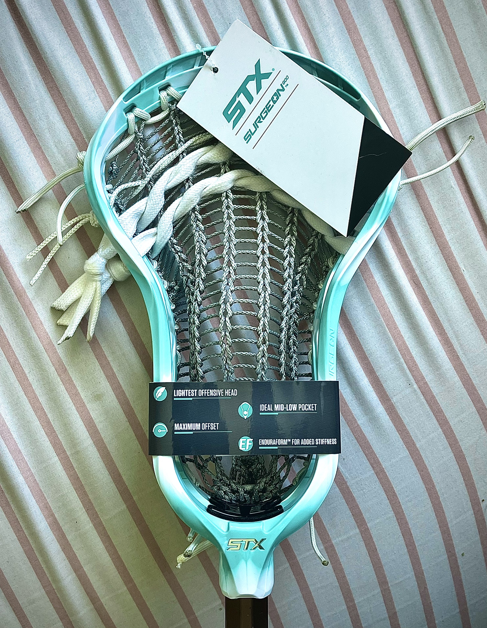 *BRAND NEW* Mint Colored STX Surgeon 900 Lacrosse Head Strung with