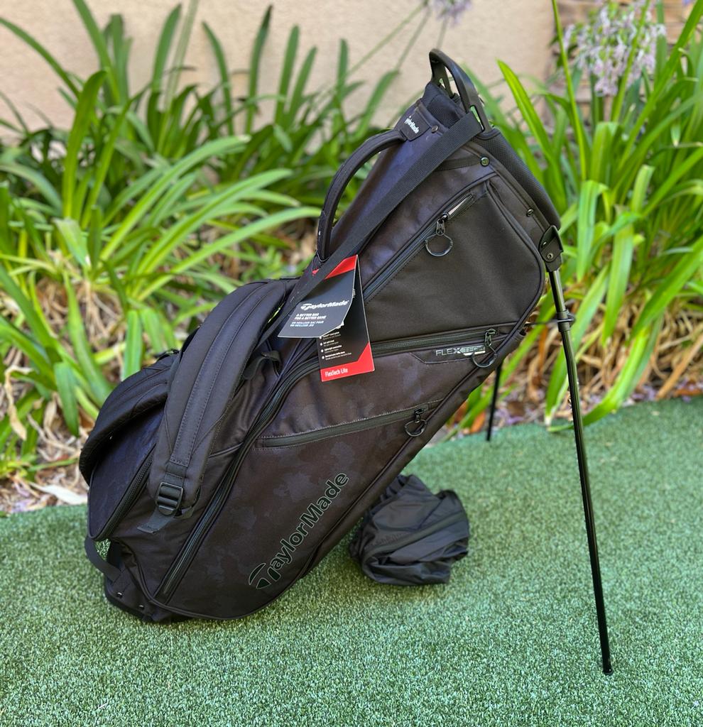 TaylorMade FlexTech Lite Black Camo 4 Way Stand Golf Bag, With R/C