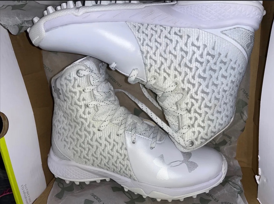 Under Armour UA Highlight Turf LAX Womens Lacrosse Shoes Cleats White 6