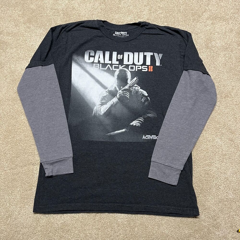 Call of Duty T Shirt Men Medium Adult Gray Black Ops II Video Game  Activision | SidelineSwap | Buy and Sell on SidelineSwap, image size:1000x1000