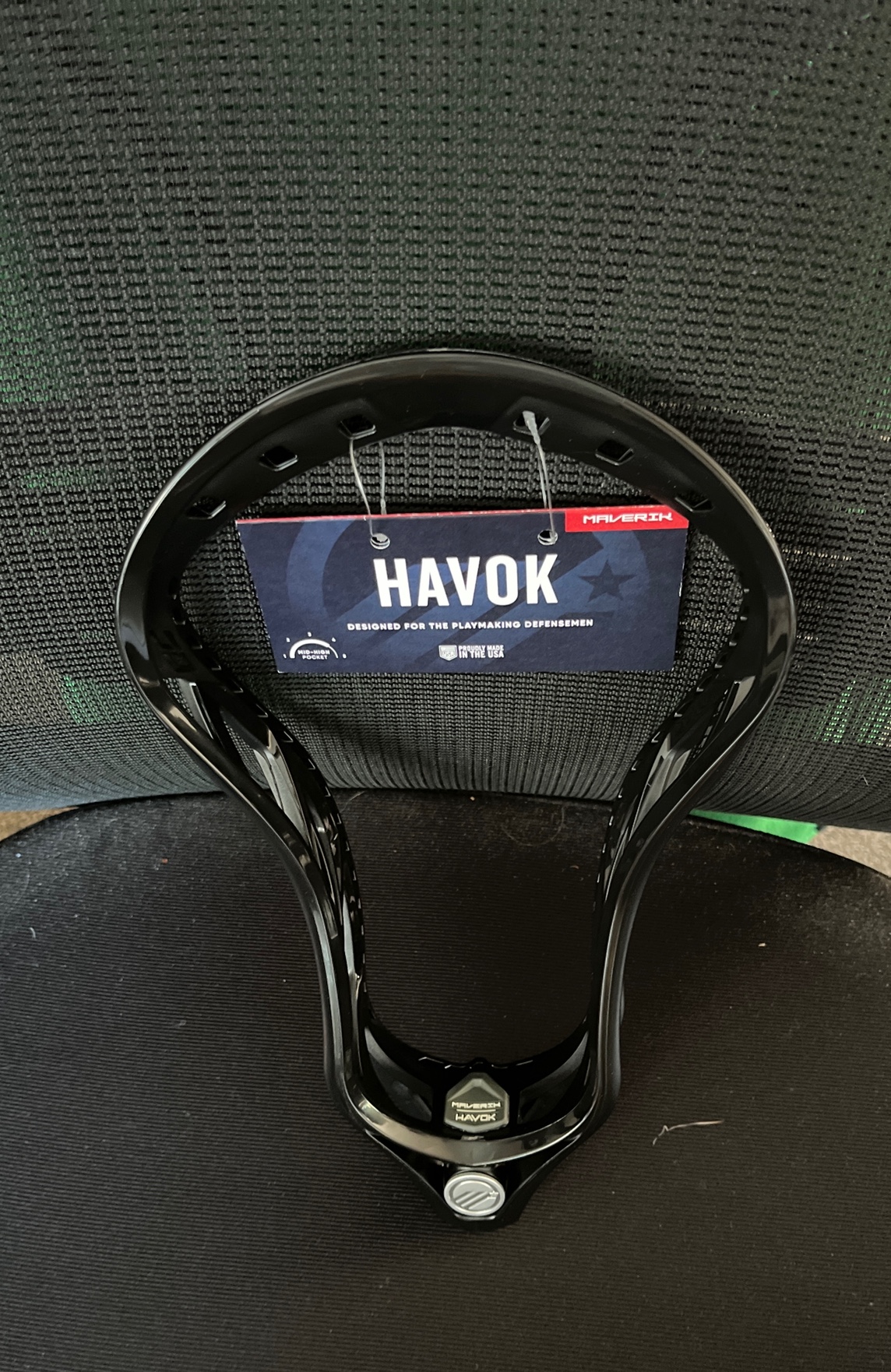Maverik Havok Lacrosse Head Unstrung Lax Black LSM Defense NWT New