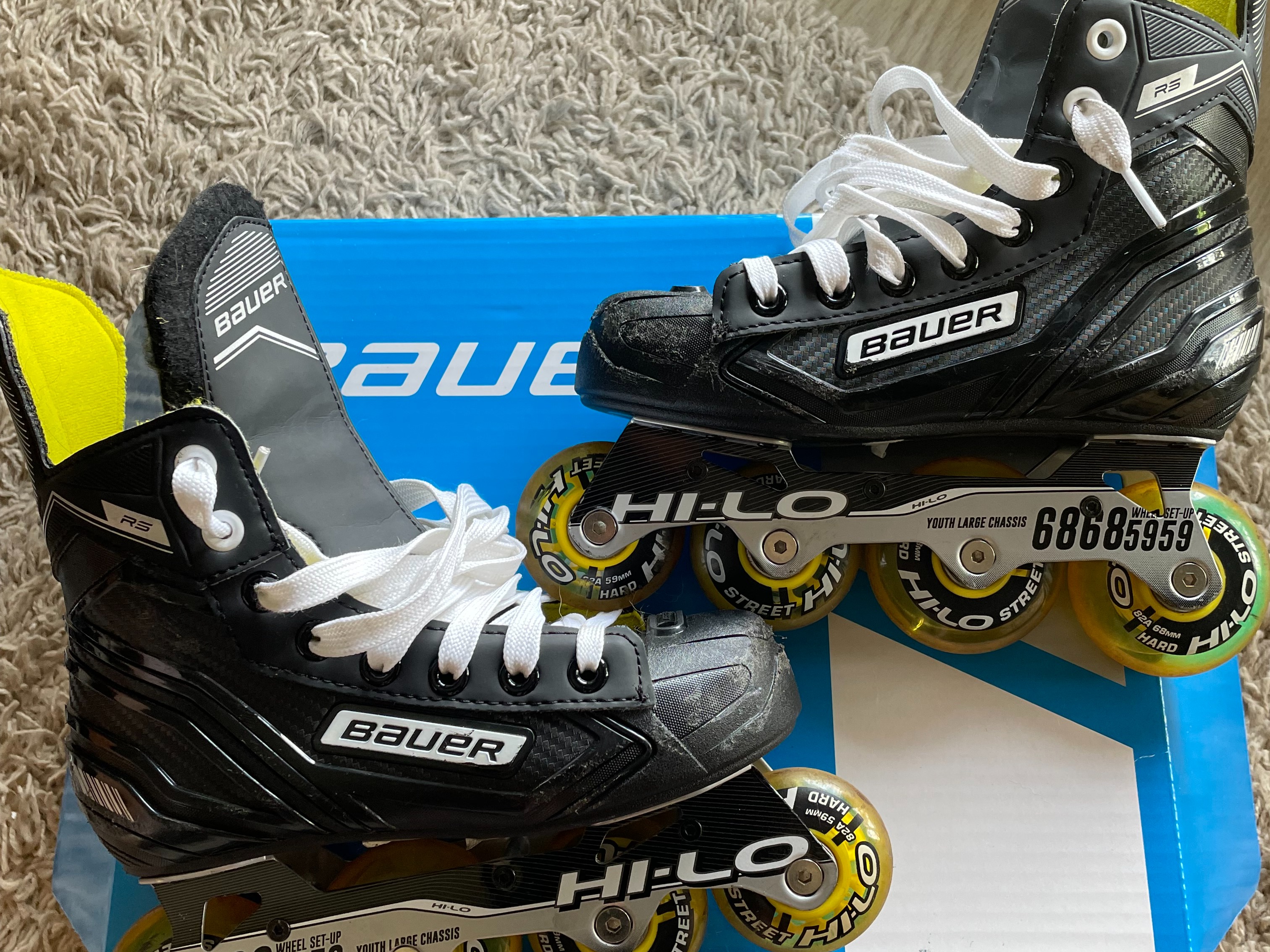 Used Bauer RS Inline Skates Regular Width Size 1 SidelineSwap