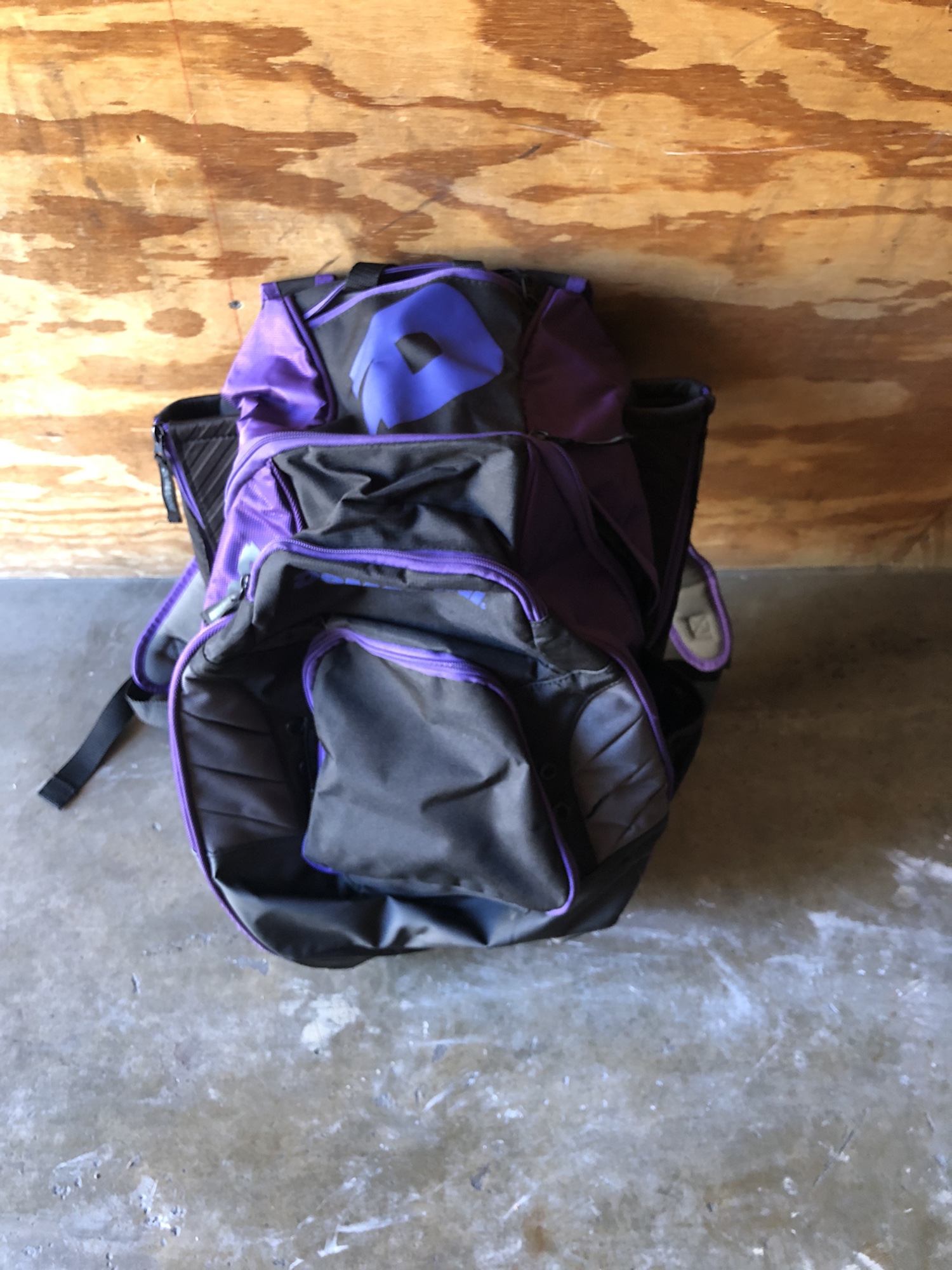 Used Purple DeMarini Catcher's Bag SidelineSwap