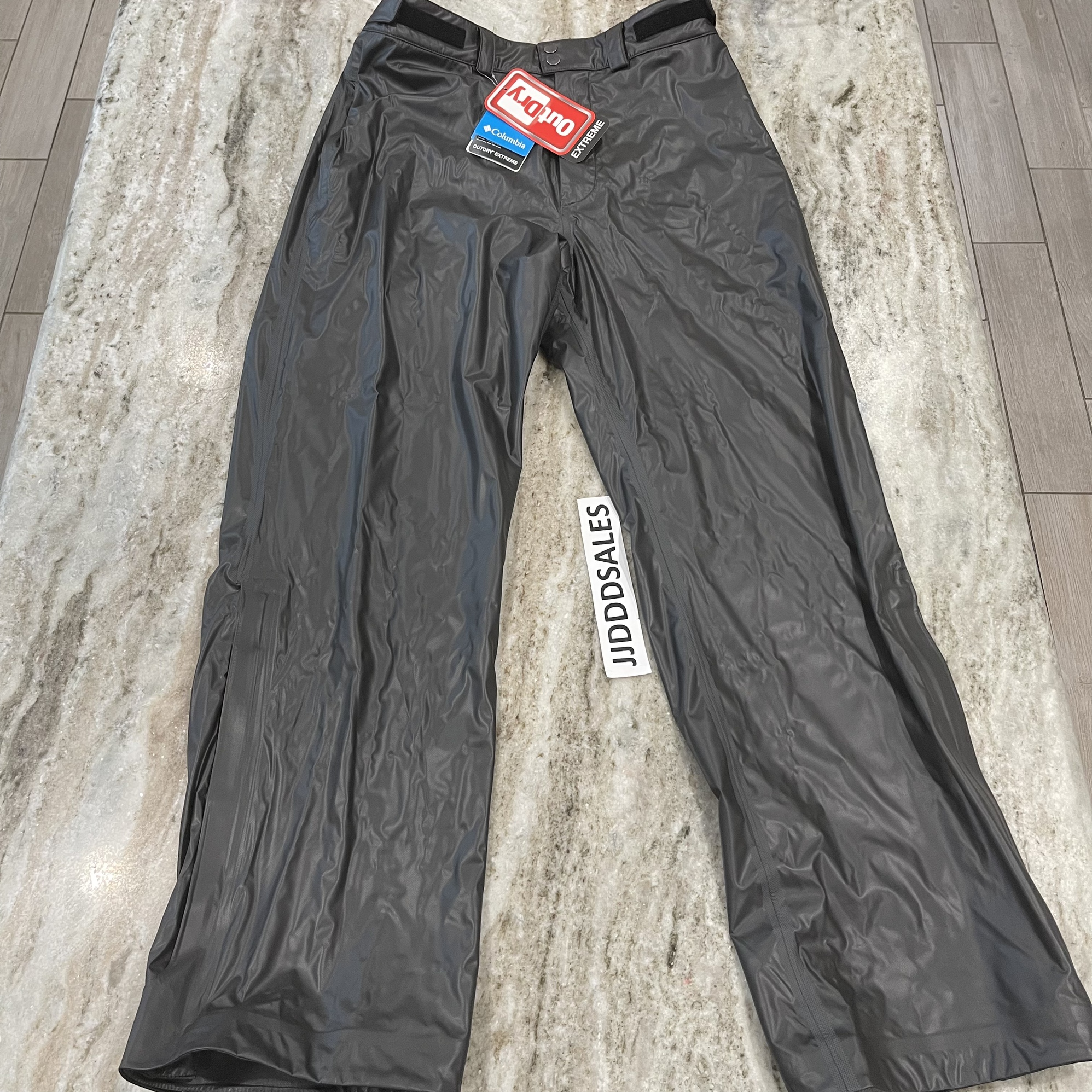 COLUMBIA DOWNPOUR RAIN PANTS MEN’S SIZE MEDIUM OUTDRY EXTREME BLACK NWT 150 SidelineSwap