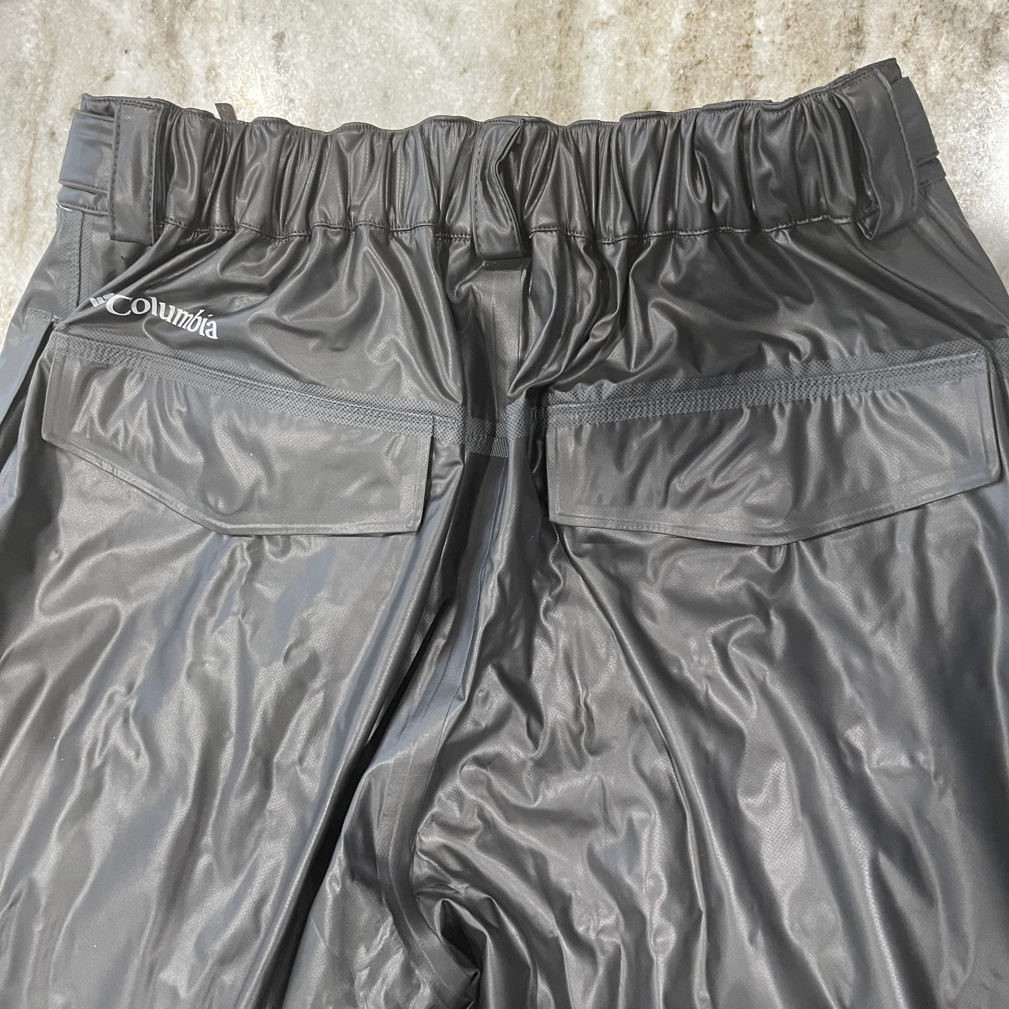 COLUMBIA DOWNPOUR RAIN PANTS MEN’S SIZE MEDIUM OUTDRY EXTREME BLACK NWT 150 SidelineSwap