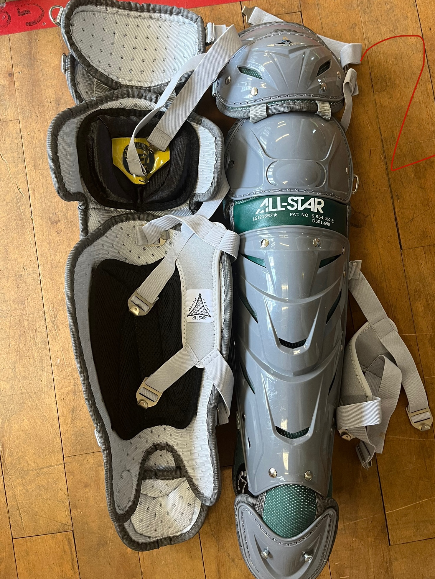 New All Star System 7 Catcher's Leg Guard LG1216S7X SidelineSwap